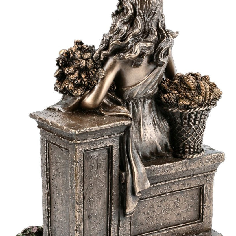 Demeter Statue: Bronzed Greek Goddess of Harvest Sculpture