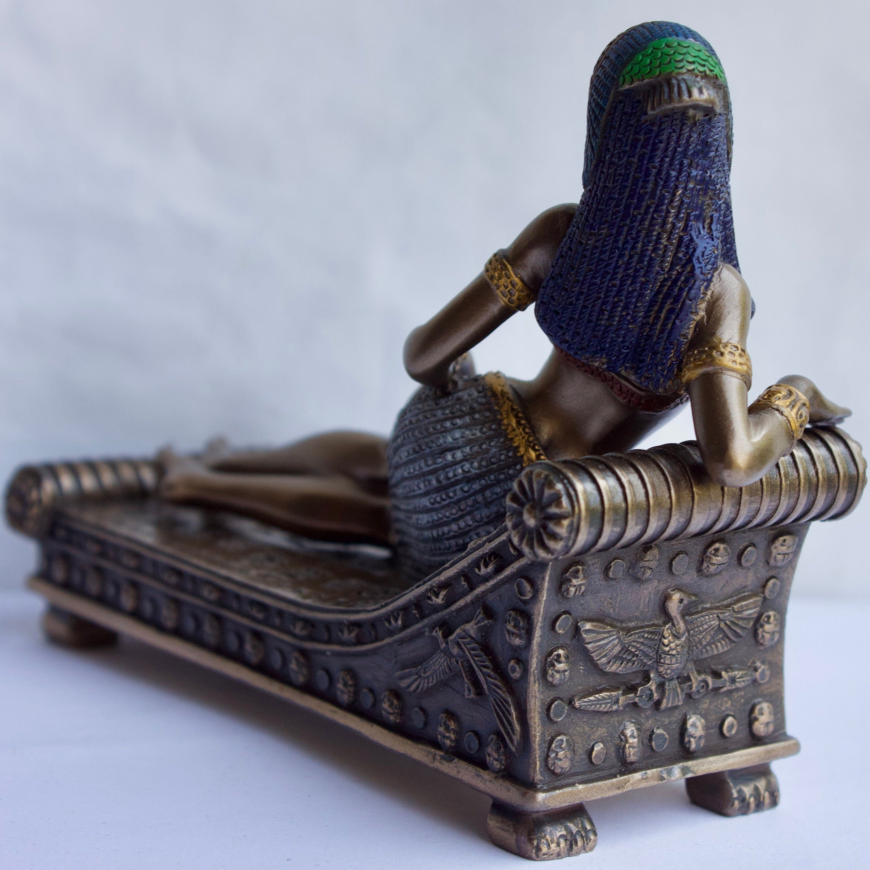 Small Cold Cast Bronze Cleopatra Statue