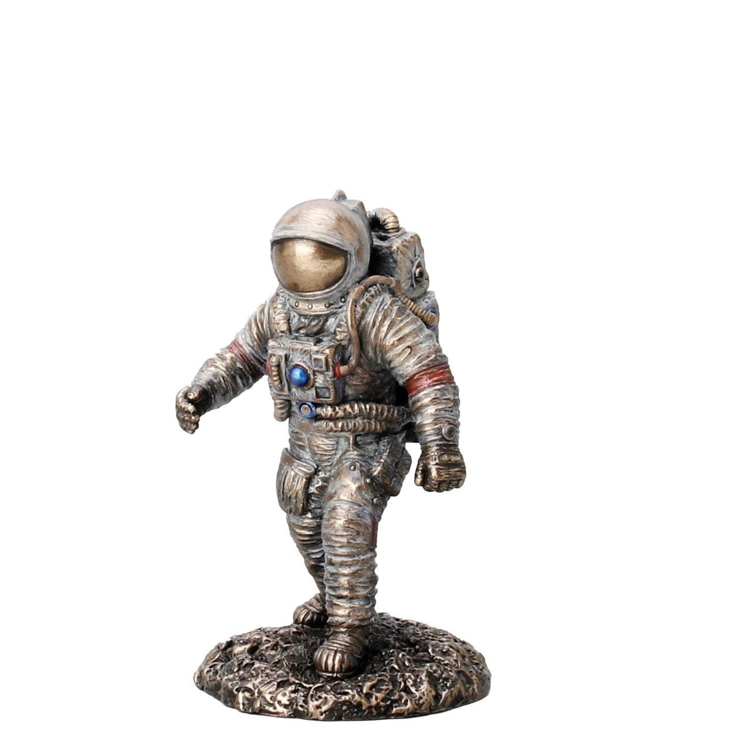 Bronzed Astronaut Figurine: Cold Cast Resin Space Decor