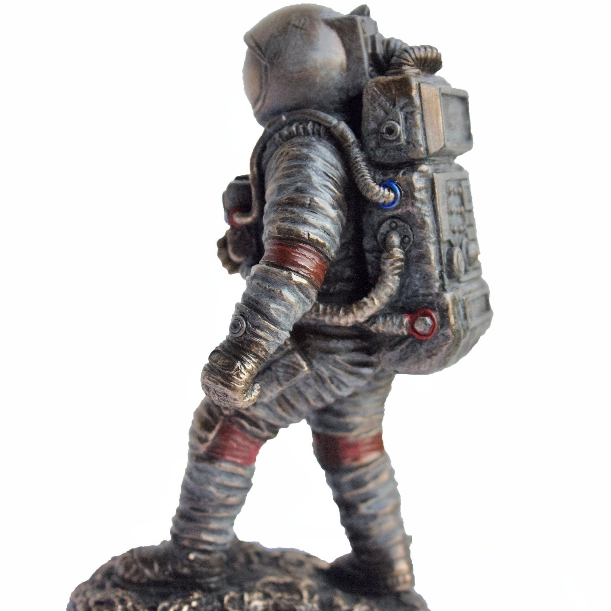 Bronzed Astronaut Figurine: Cold Cast Resin Space Decor