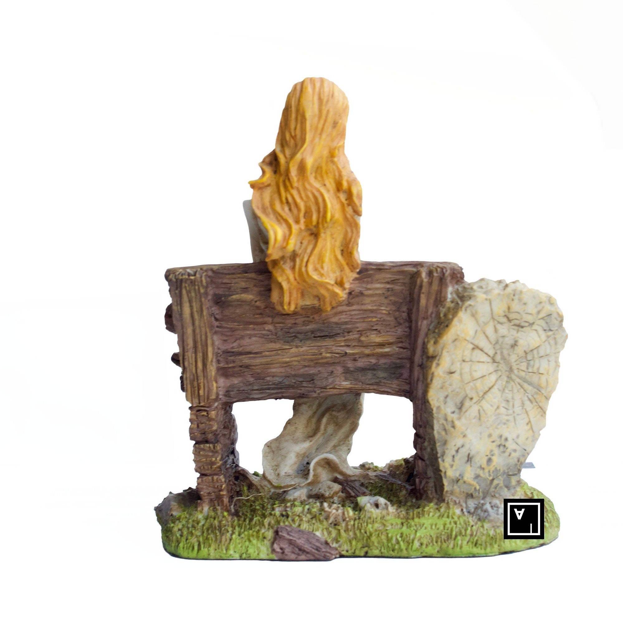 Hand-Painted Cold Cast Resin Skeleton Woman Figurine
