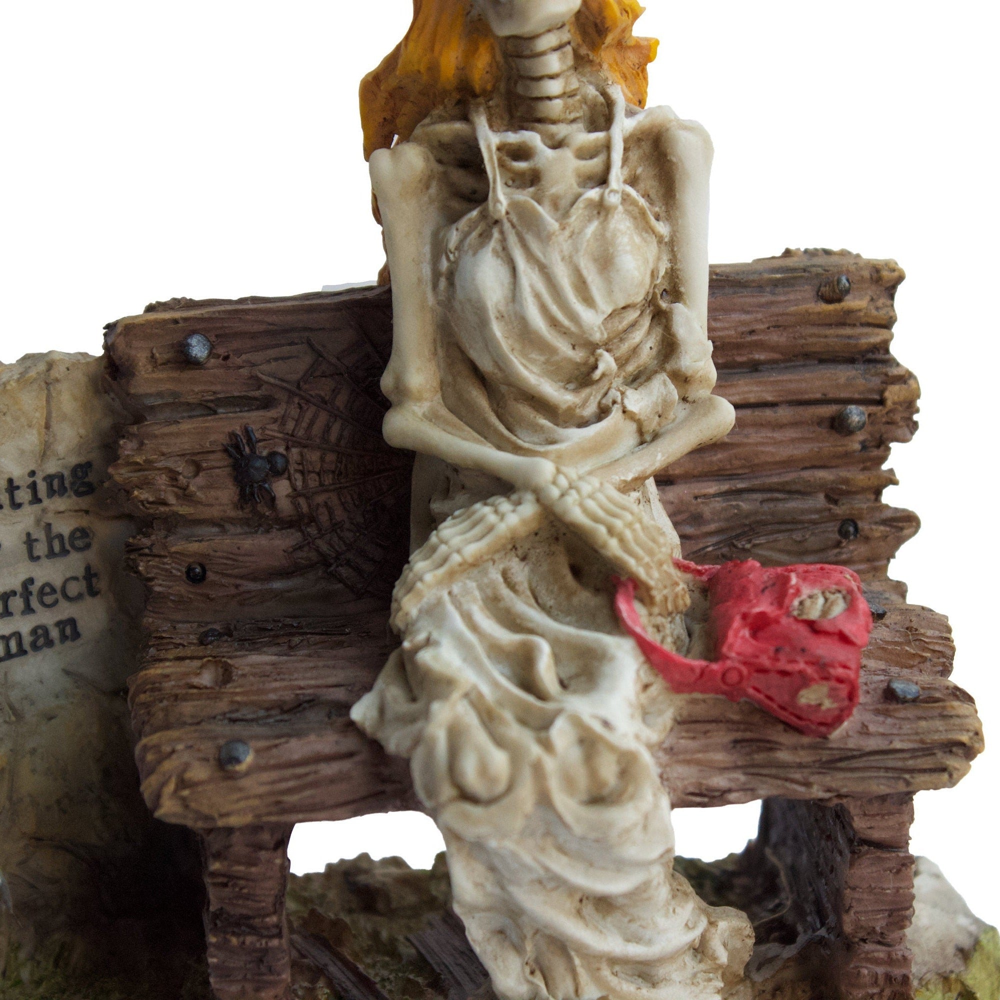 Hand-Painted Cold Cast Resin Skeleton Woman Figurine