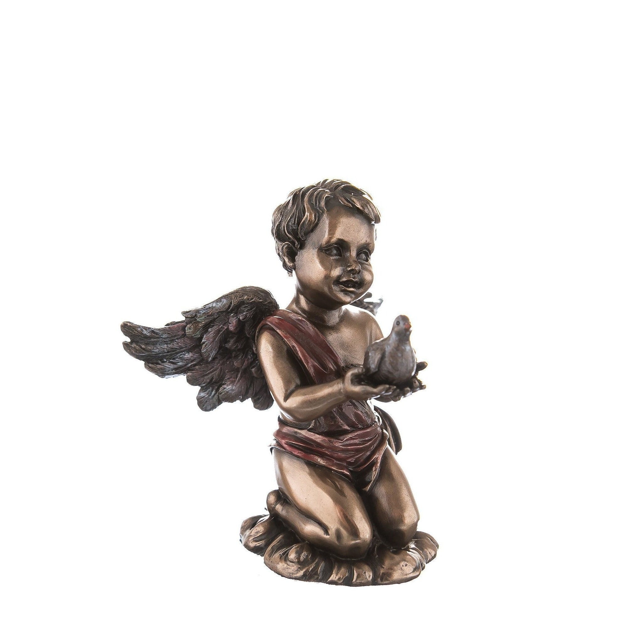 Small Cupid with Dove Statue