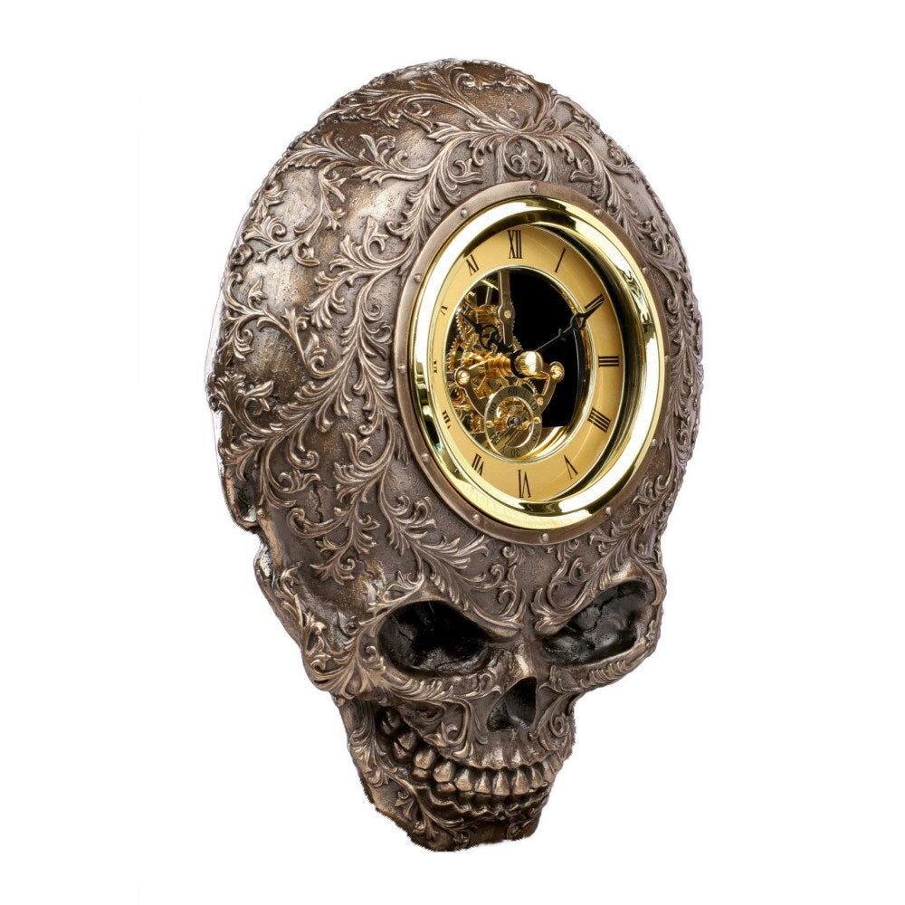 8.25 Inches Steampunk Skeleton Skull Wall Clock