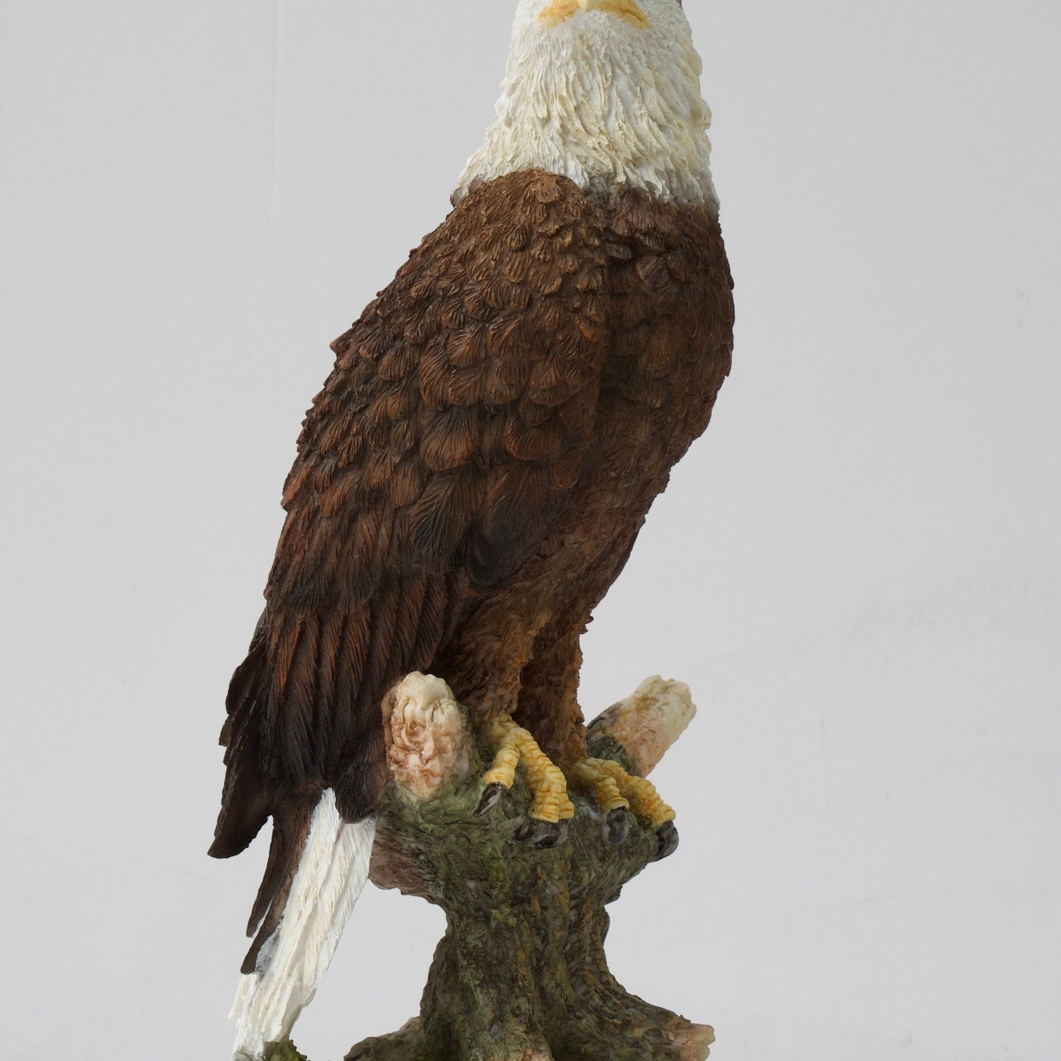 Handpainted Bald Eagle Resin Sculpture: Veronese Design