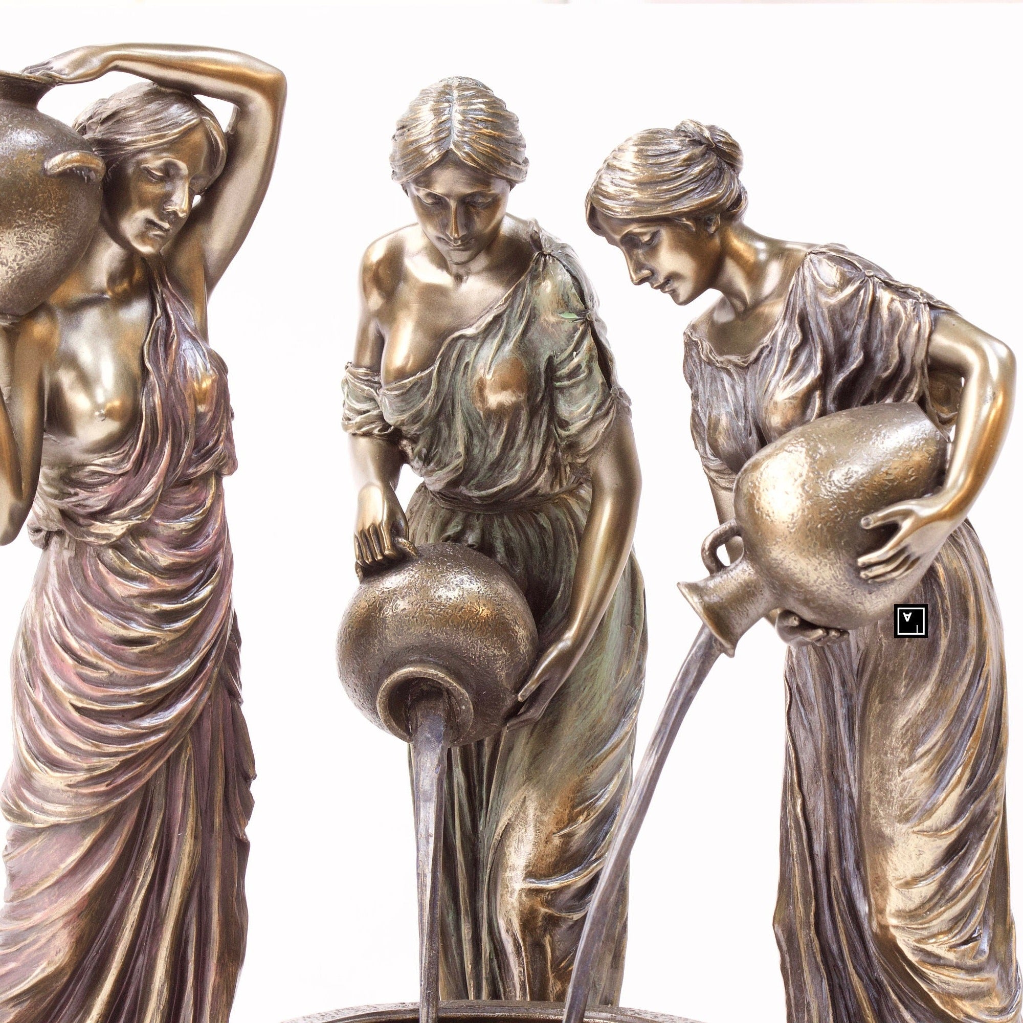 Danaides Statue: John William Waterhouse, Greek Mythology Bronze Finish Figurine