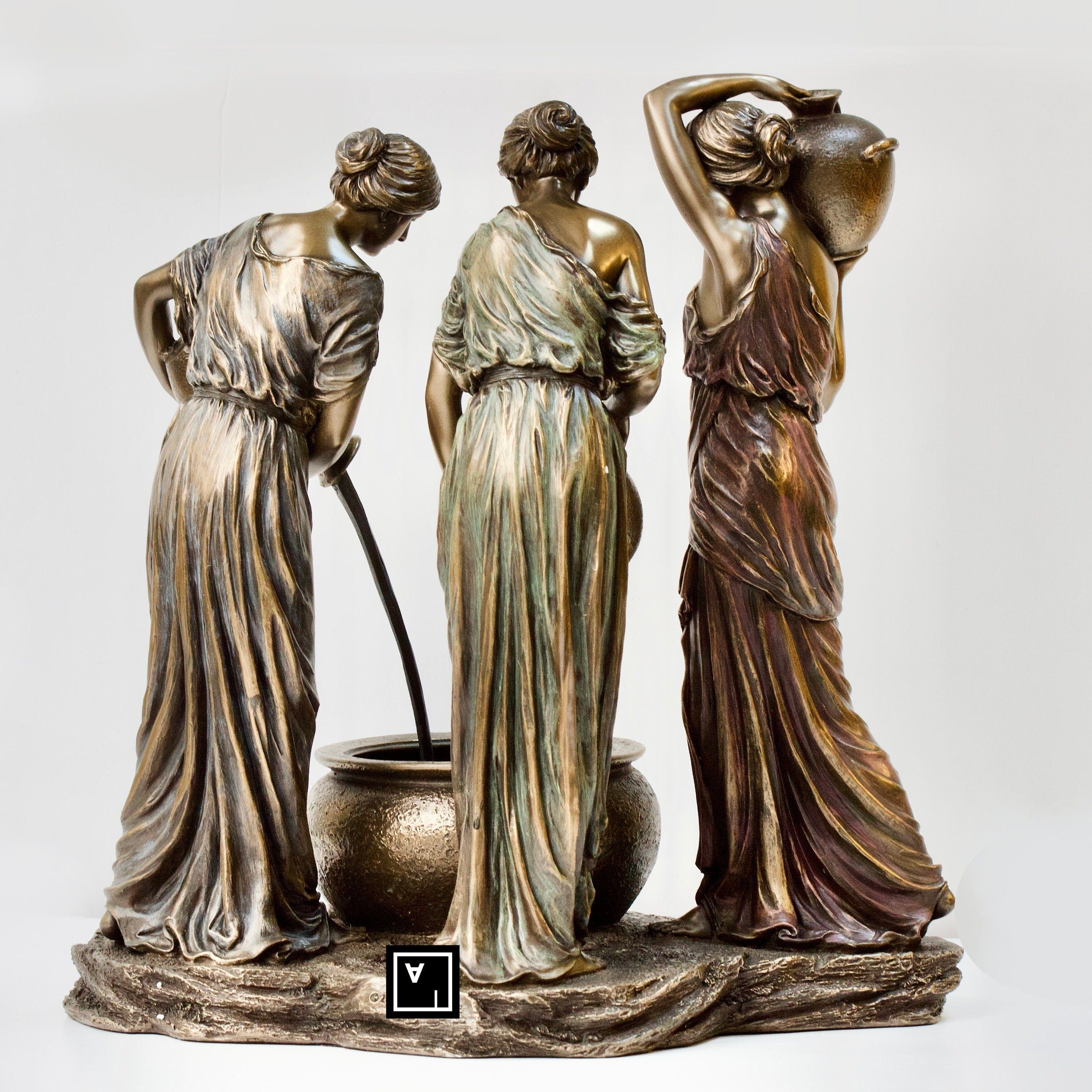 Danaides Statue: John William Waterhouse, Greek Mythology Bronze Finish Figurine