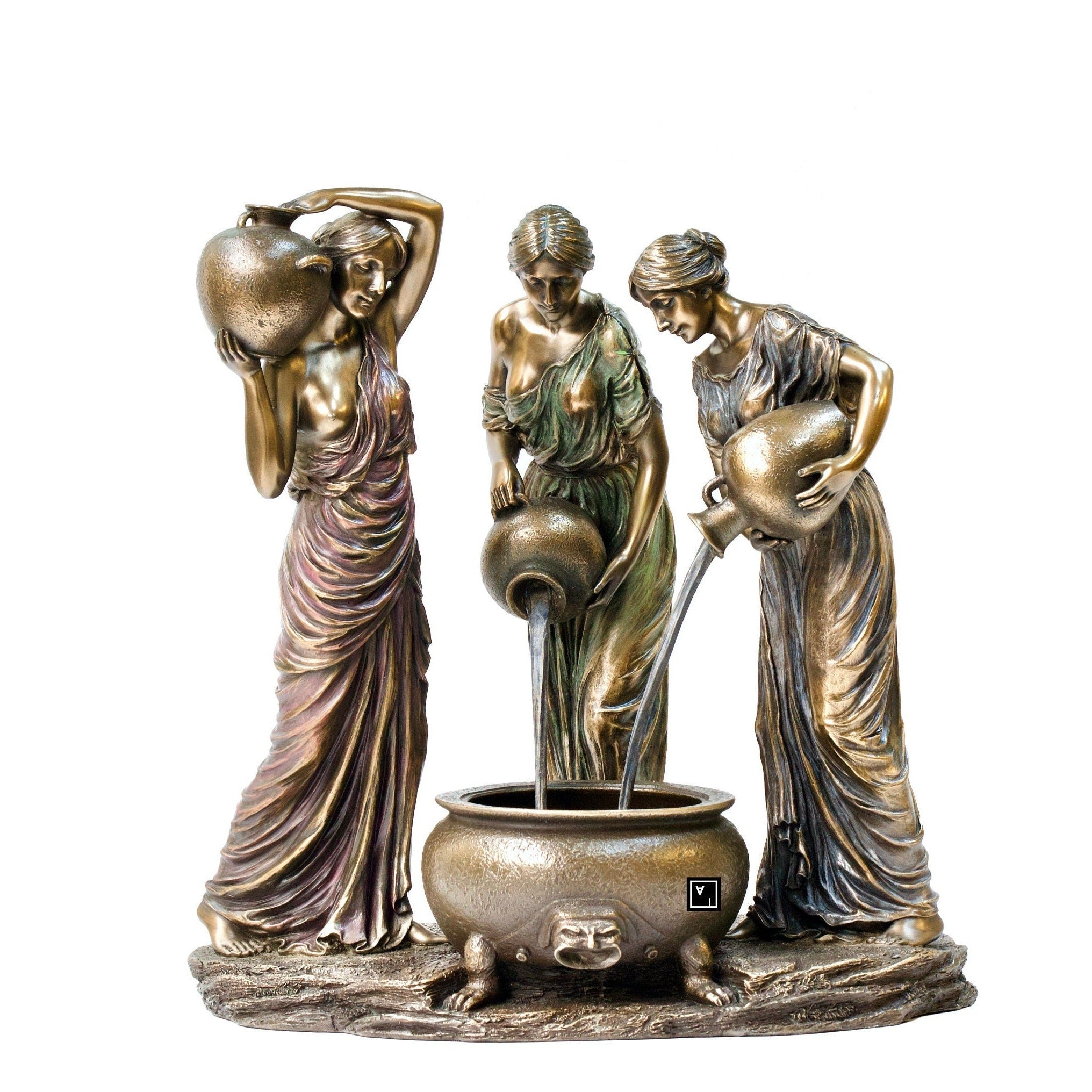 Danaides Statue: John William Waterhouse, Greek Mythology Bronze Finish Figurine