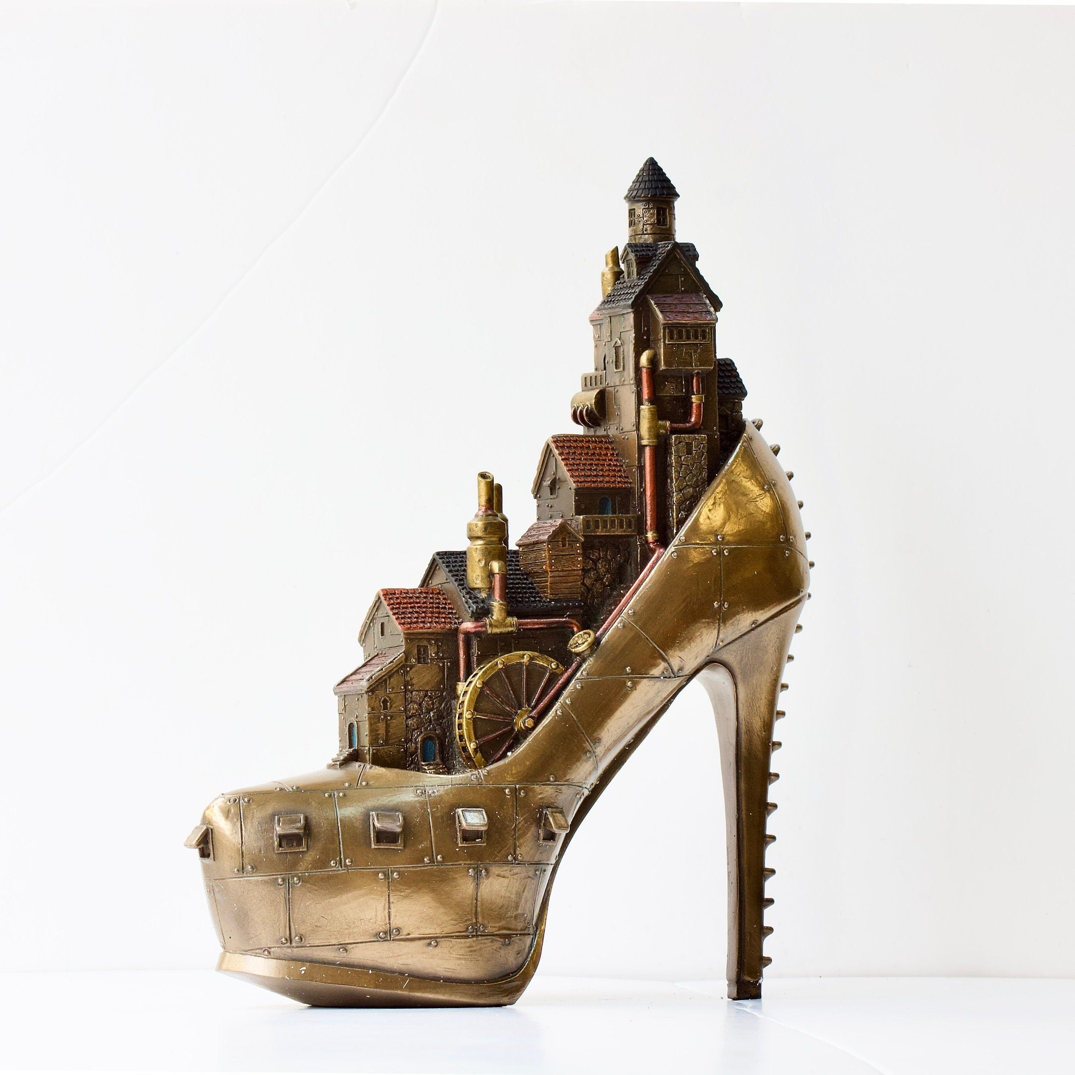 Steampunk Hill City.Steampunk Shoe.