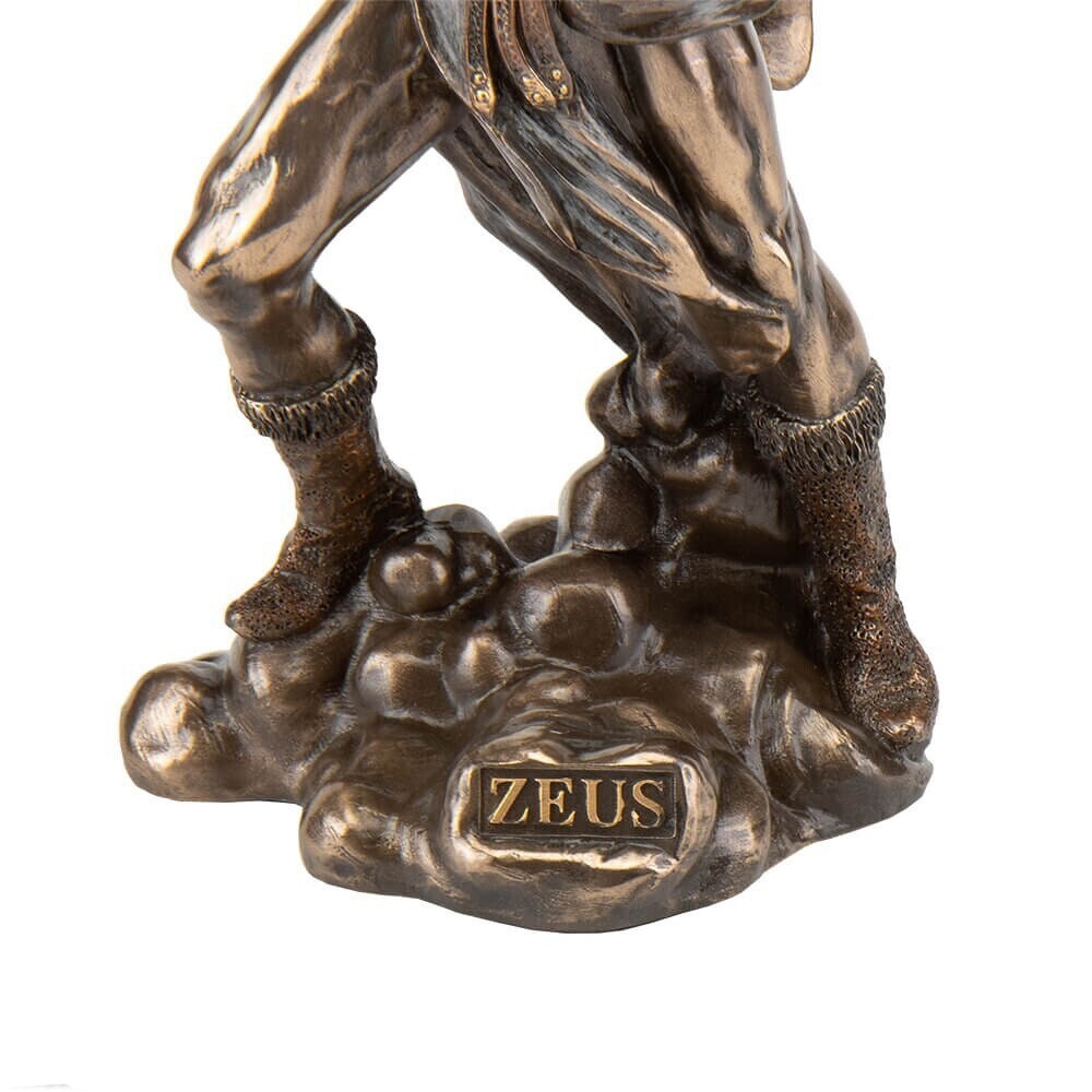 Greek God Zeus Holding Thunder and Eagle Statue