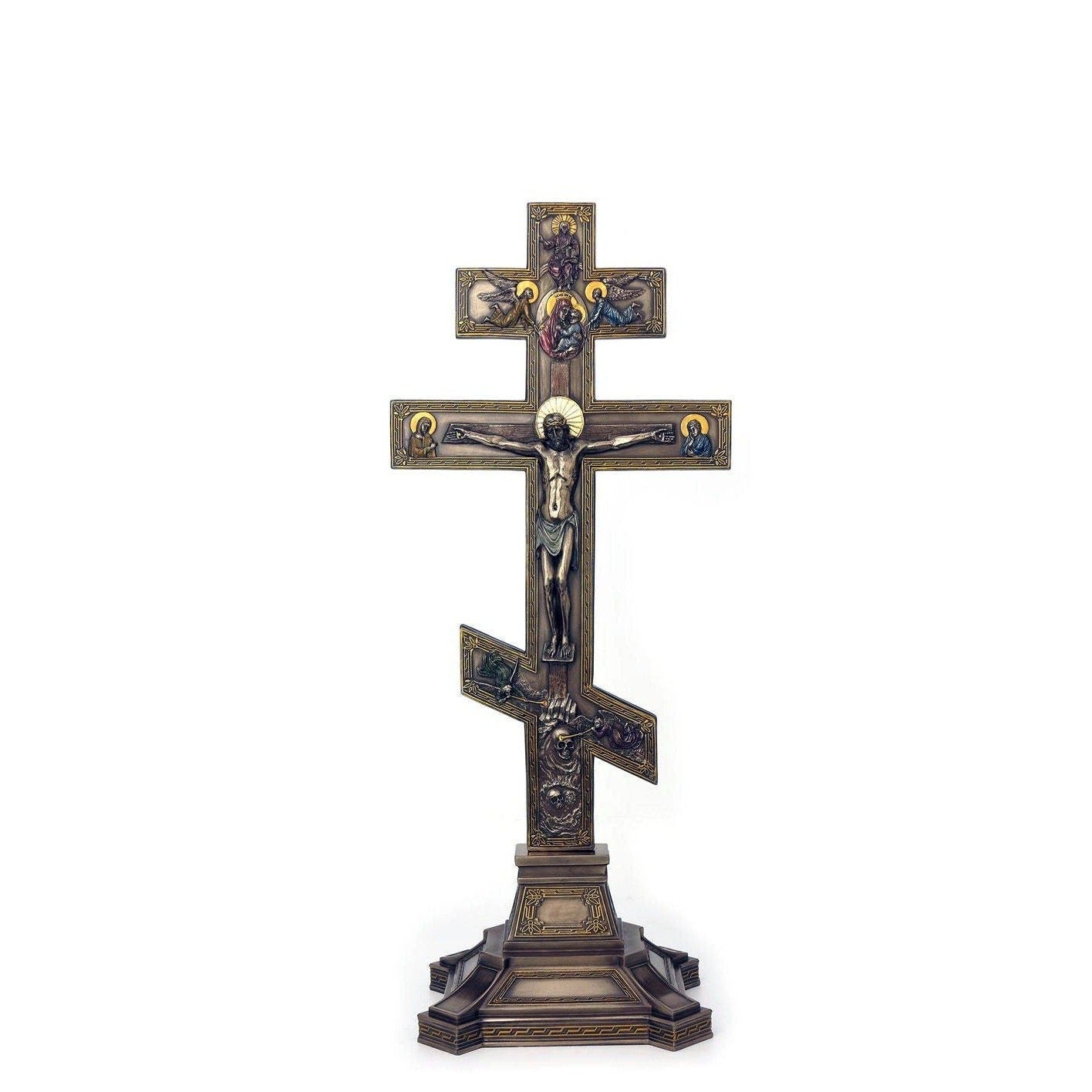 21.25 Inches Large Orthodox Style Crucifix Stand