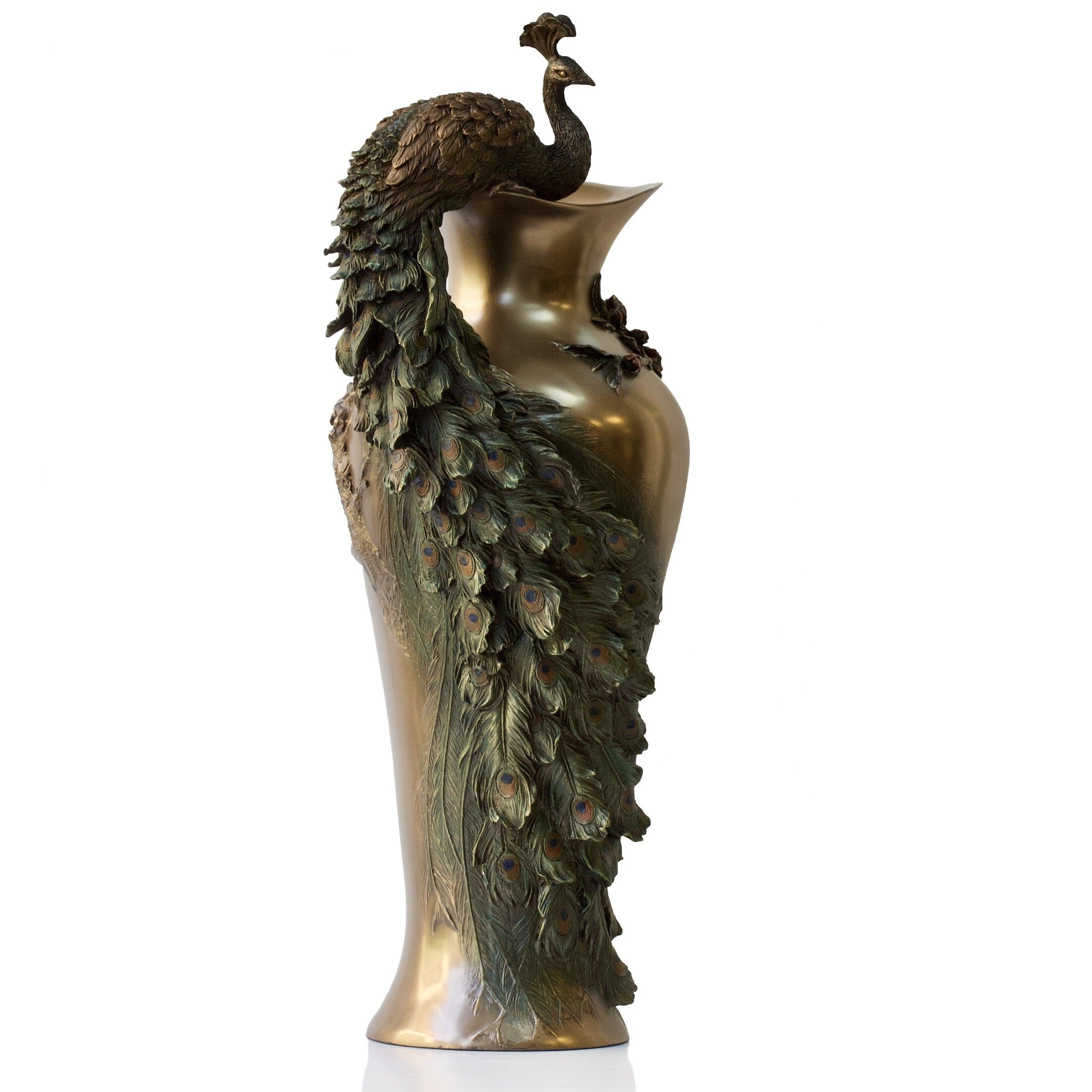 16.93 Art nouveau Peacock Vase