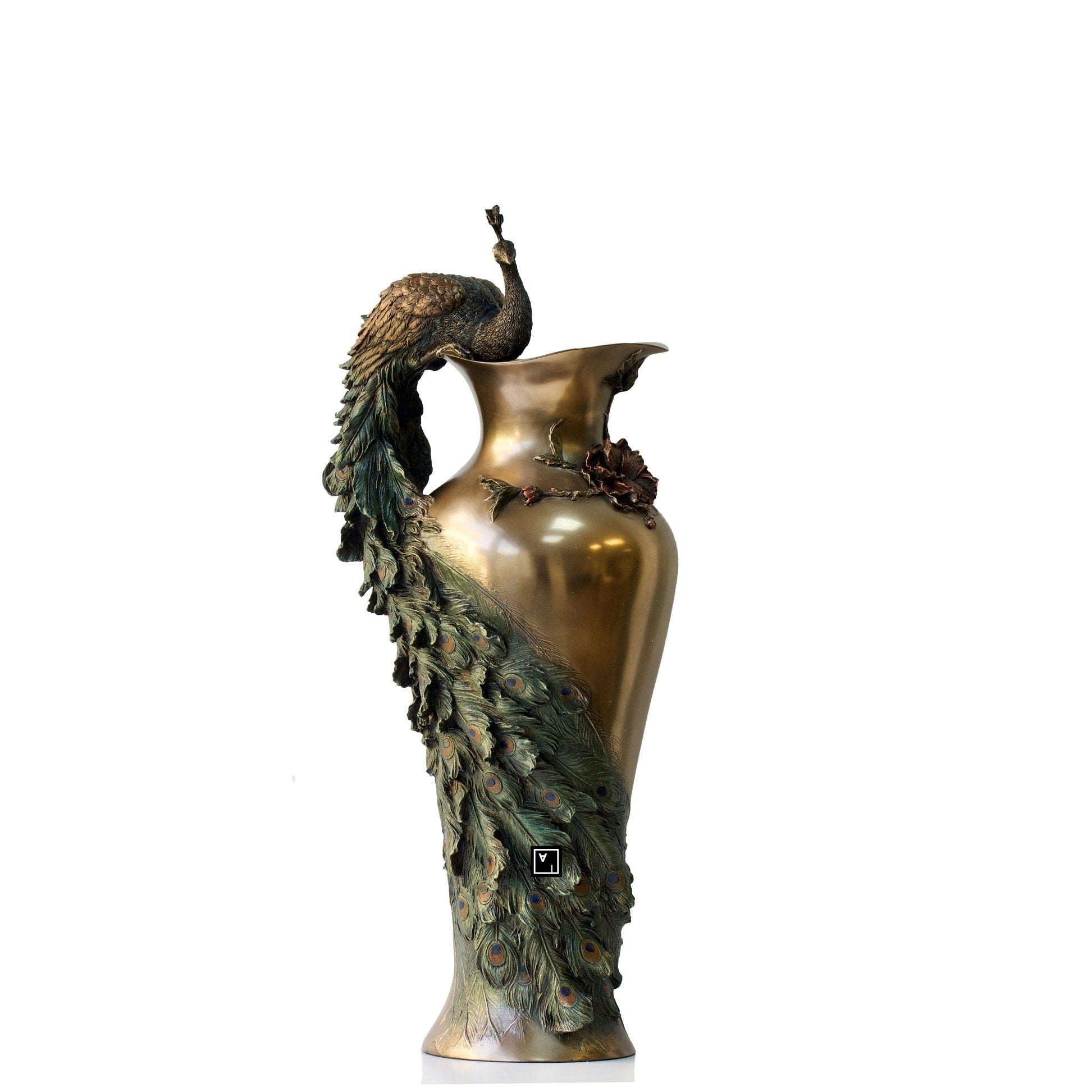 16.93 Art nouveau Peacock Vase