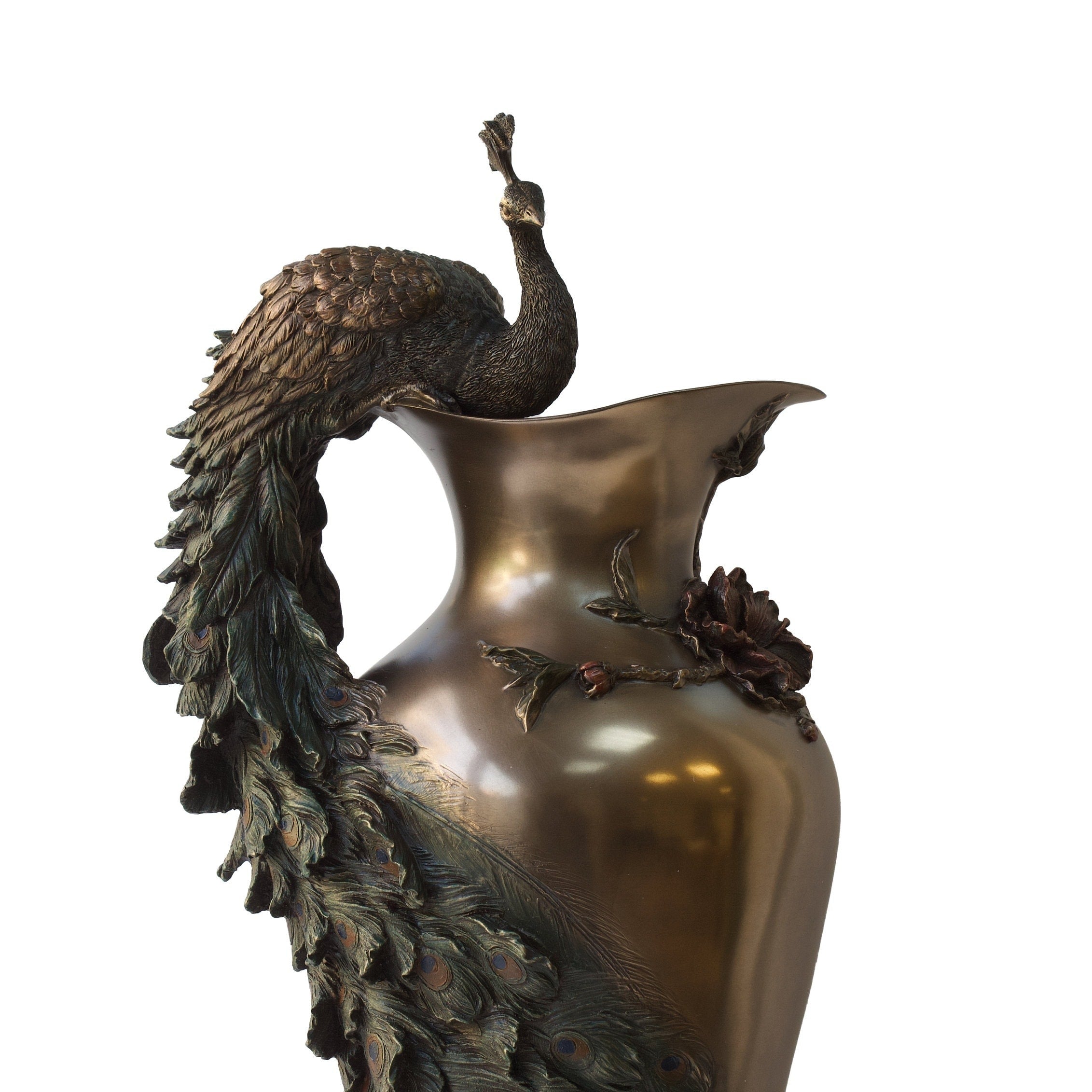 16.93 Art nouveau Peacock Vase