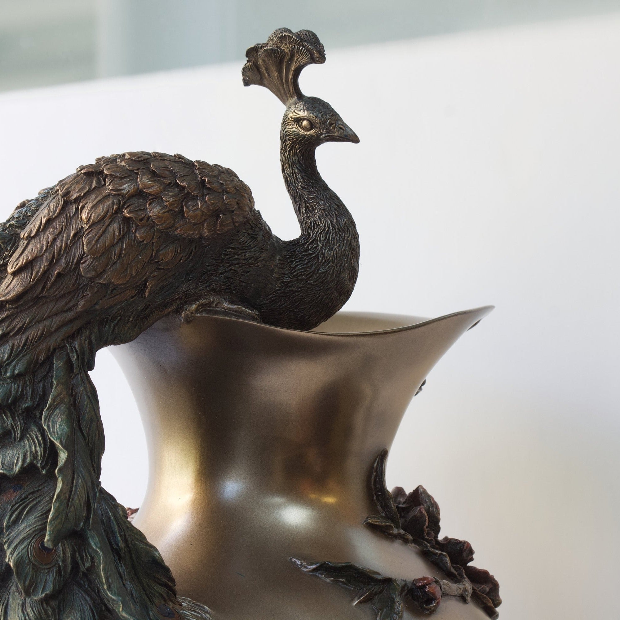16.93 Art nouveau Peacock Vase