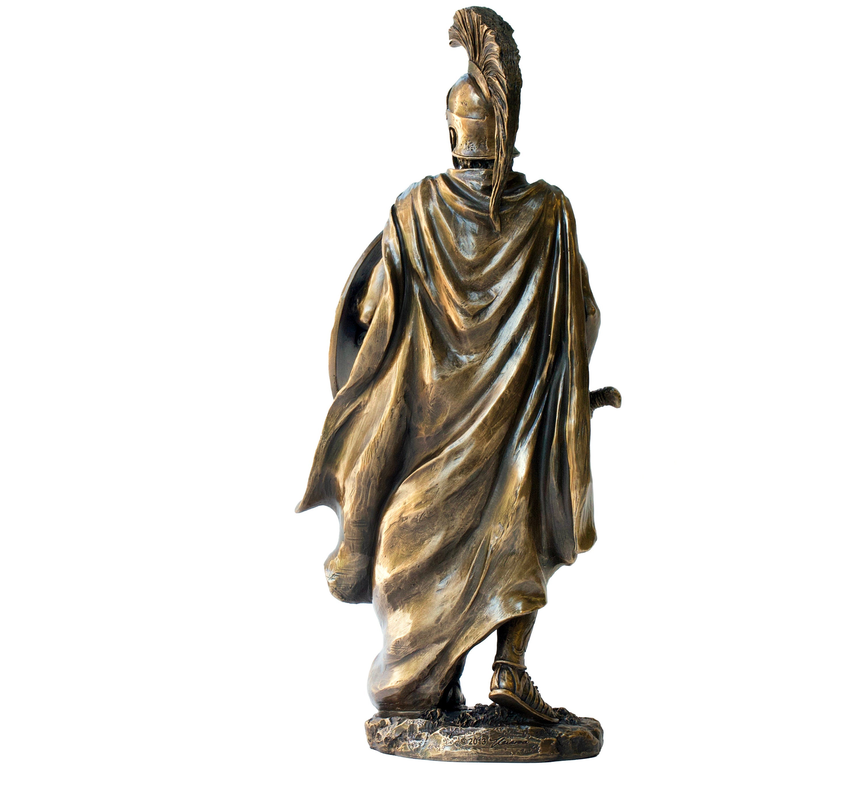 Leonidas Statue: Greek Spartan King, Bronze Finish Figurine