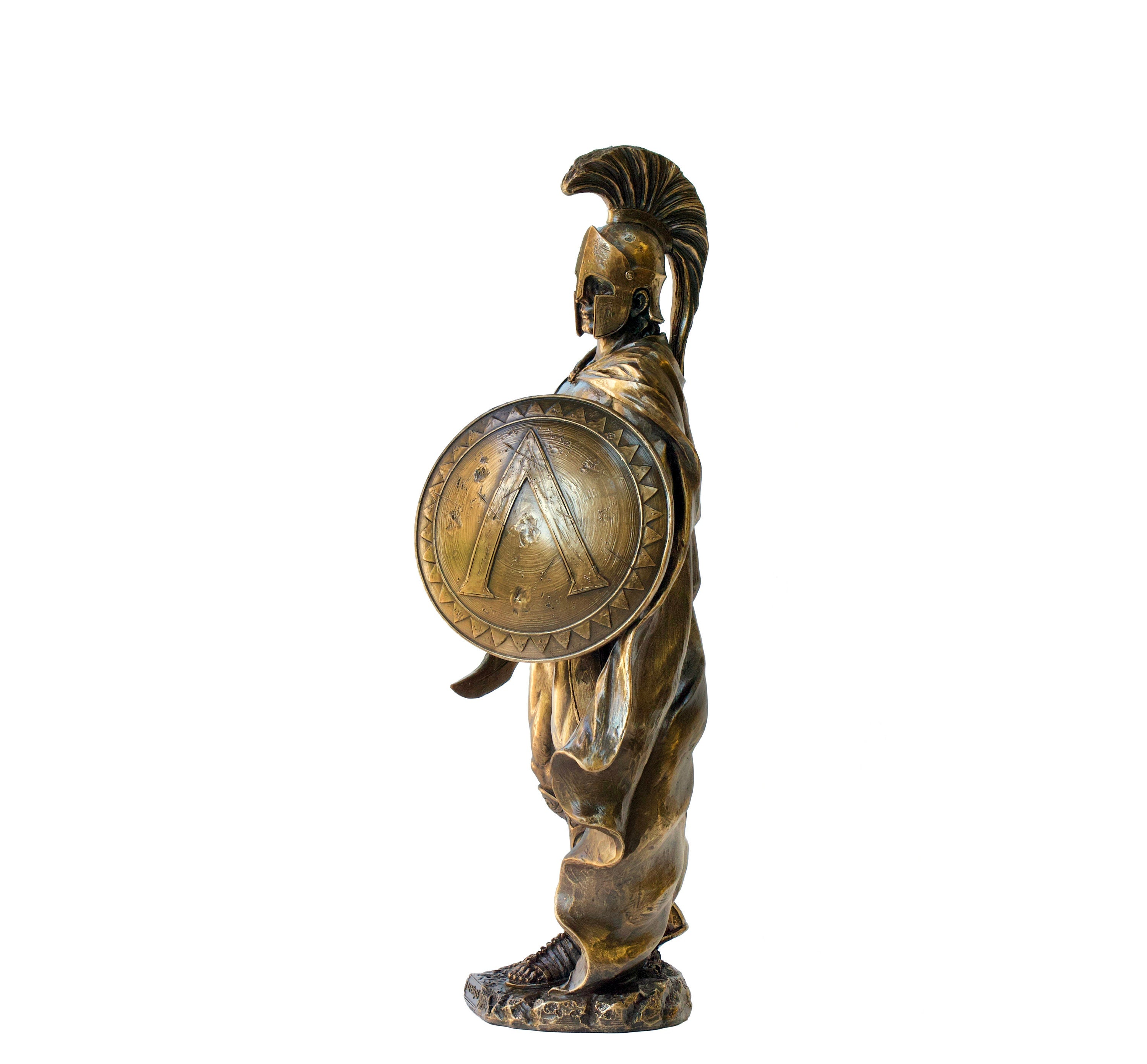Leonidas Statue: Greek Spartan King, Bronze Finish Figurine