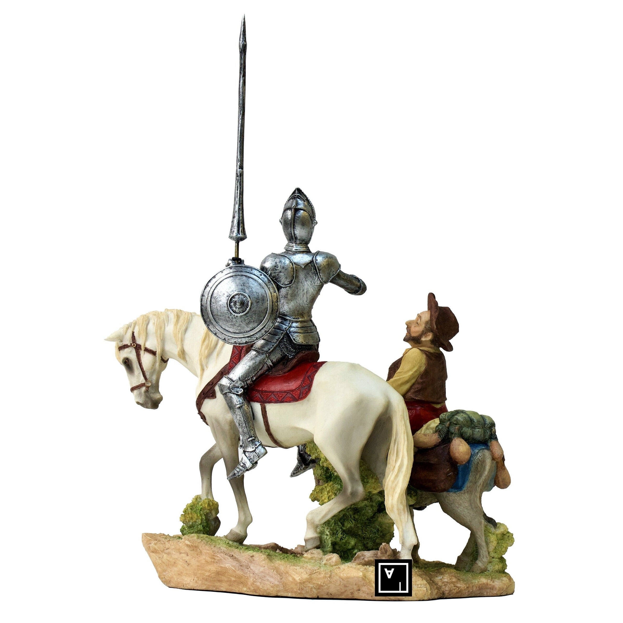 Man of La Mancha Don Quixote and Sanca Panza Statue Figurine