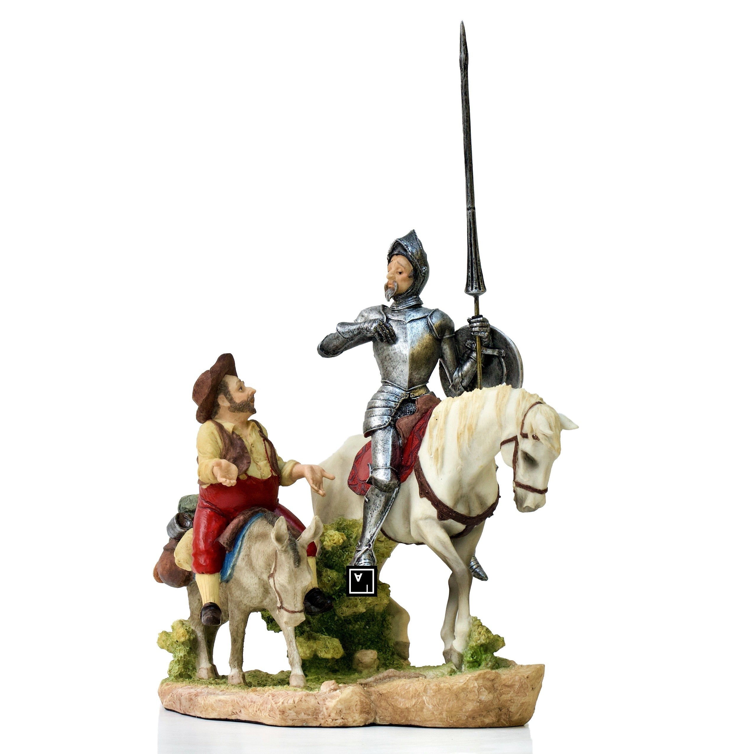 Man of La Mancha Don Quixote and Sanca Panza Statue Figurine