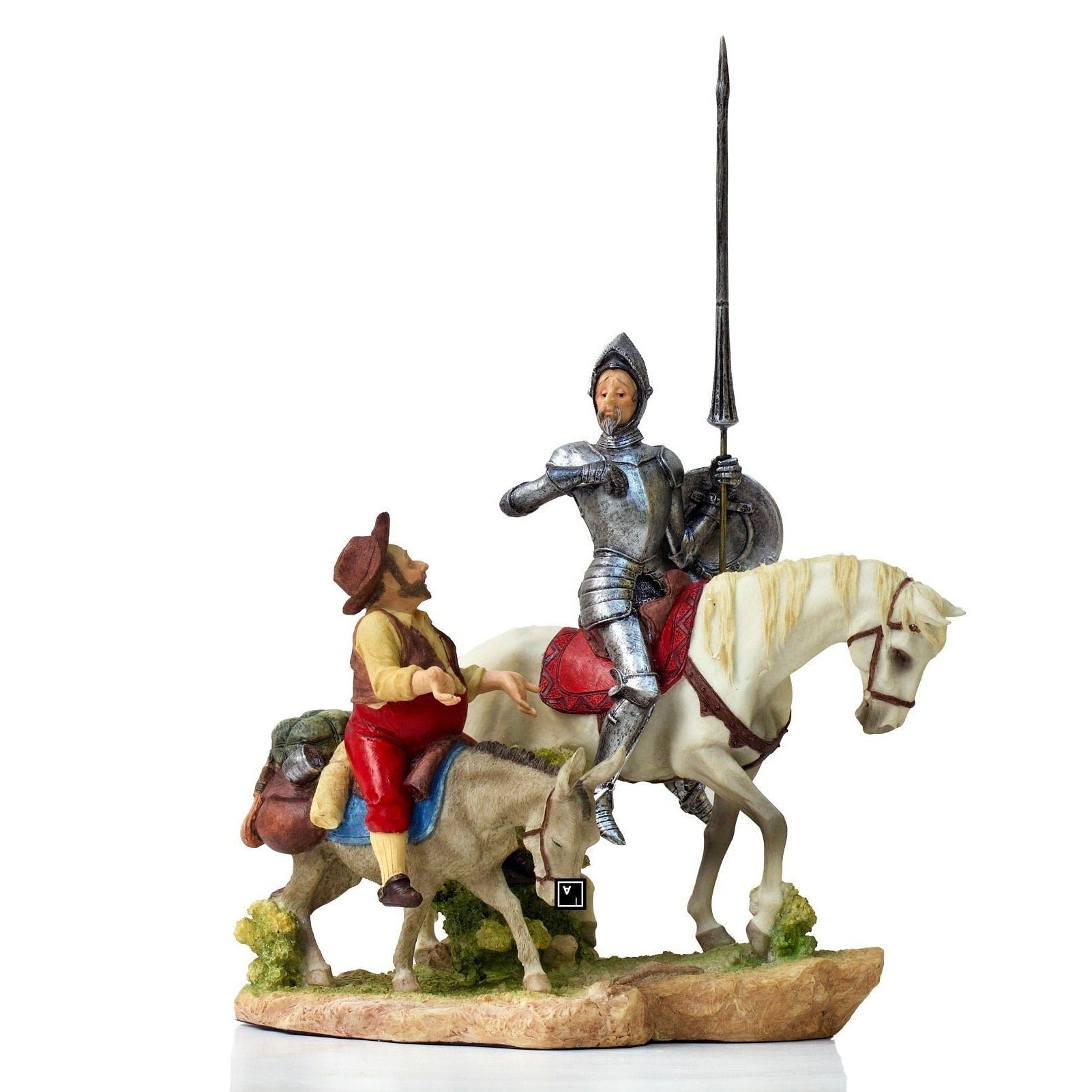 Man of La Mancha Don Quixote and Sanca Panza Statue Figurine