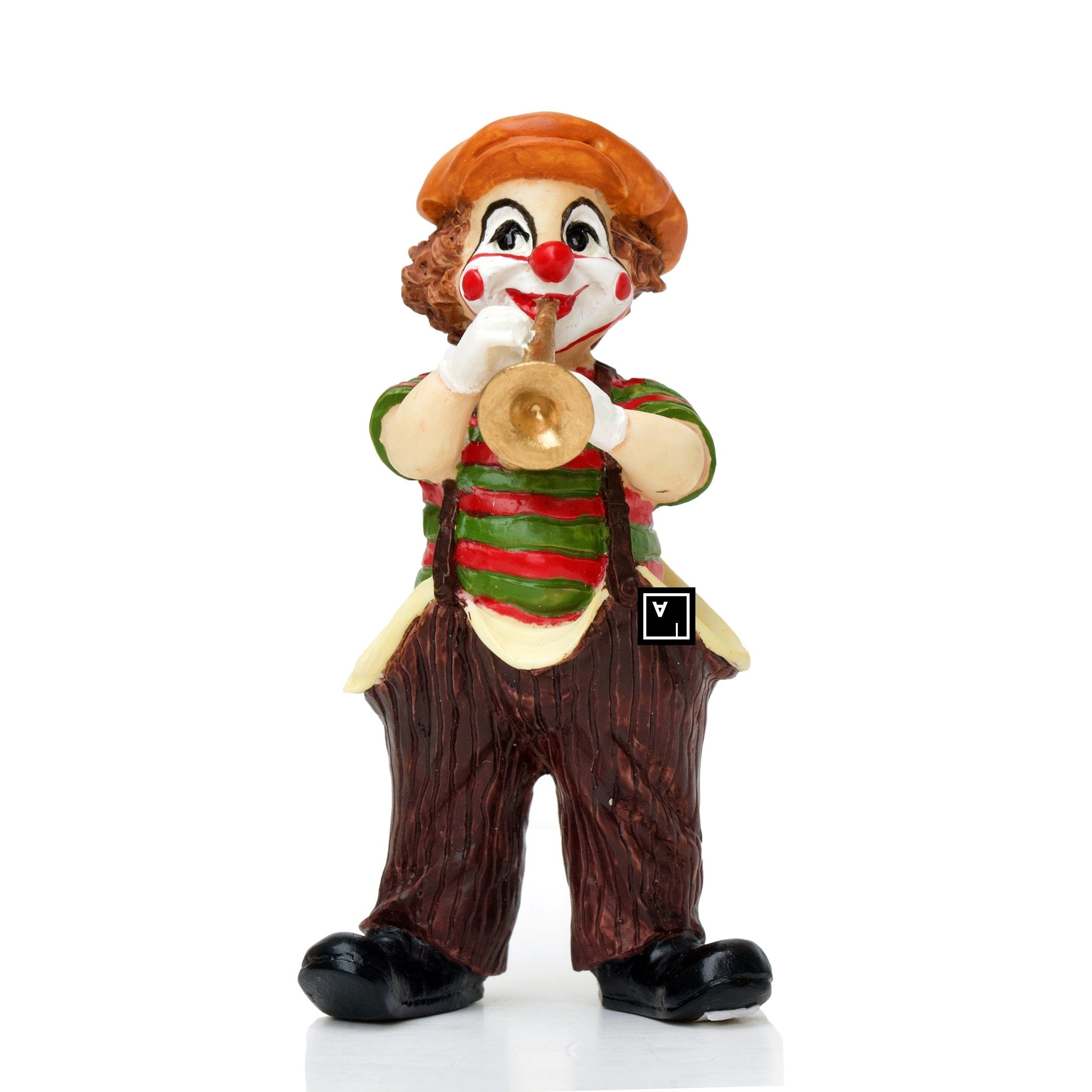 Musical Clowns Figurine: Veronese Design Bone Dust Bronze Statue