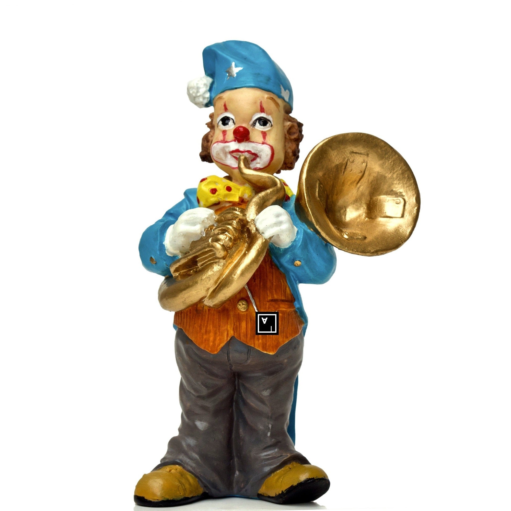 Musical Clowns Figurine: Veronese Design Bone Dust Bronze Statue