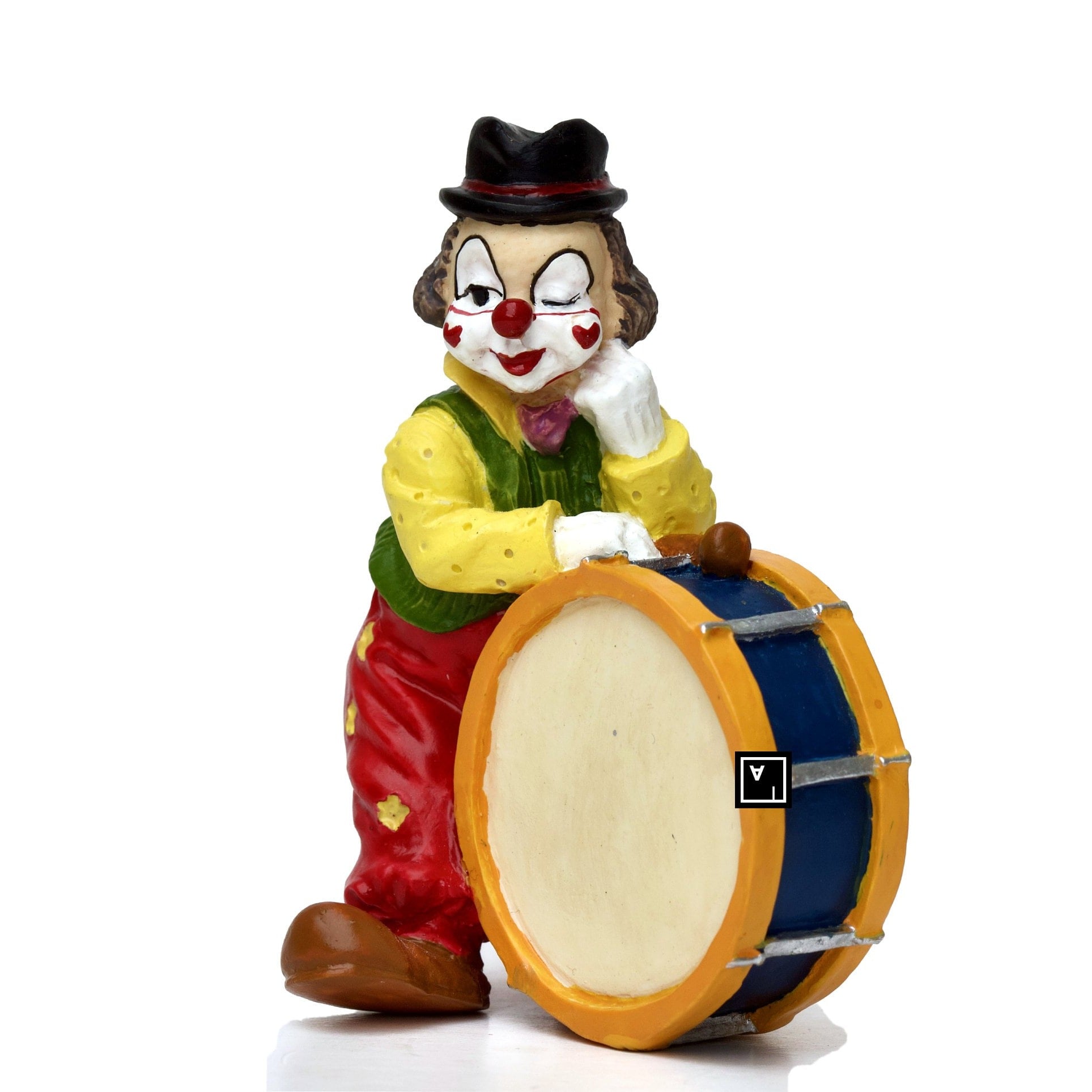 Musical Clowns Figurine: Veronese Design Bone Dust Bronze Statue