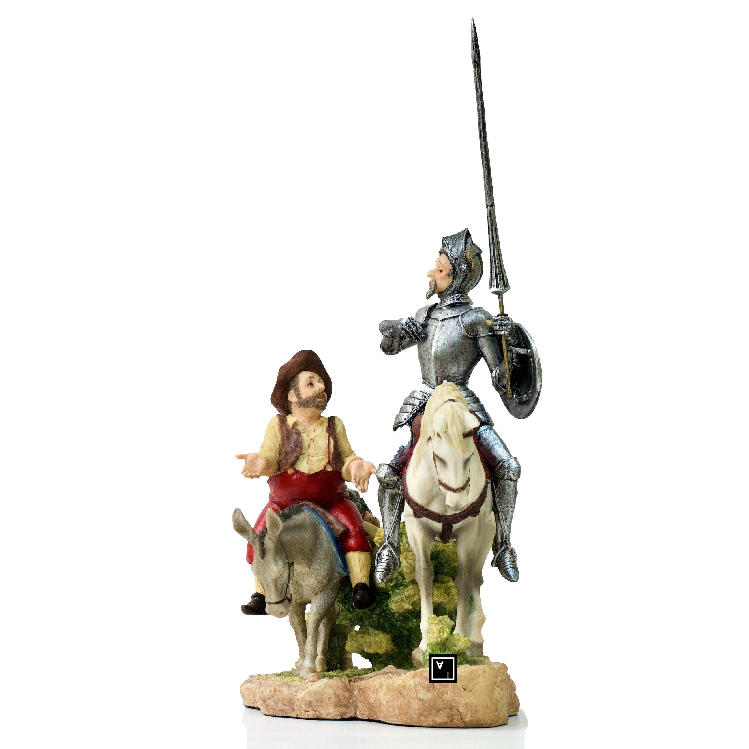 Man of La Mancha Don Quixote and Sanca Panza Statue Figurine