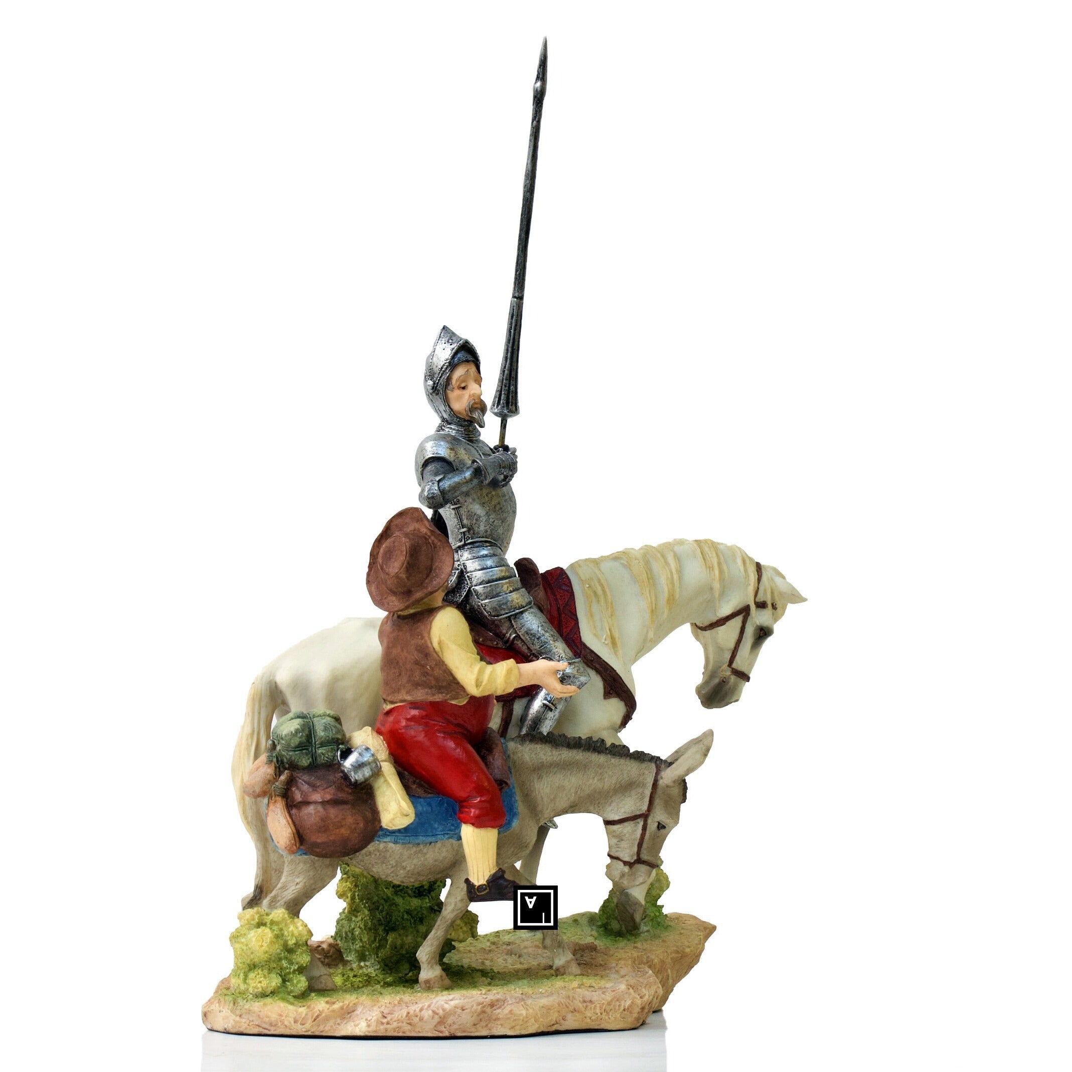 Man of La Mancha Don Quixote and Sanca Panza Statue Figurine
