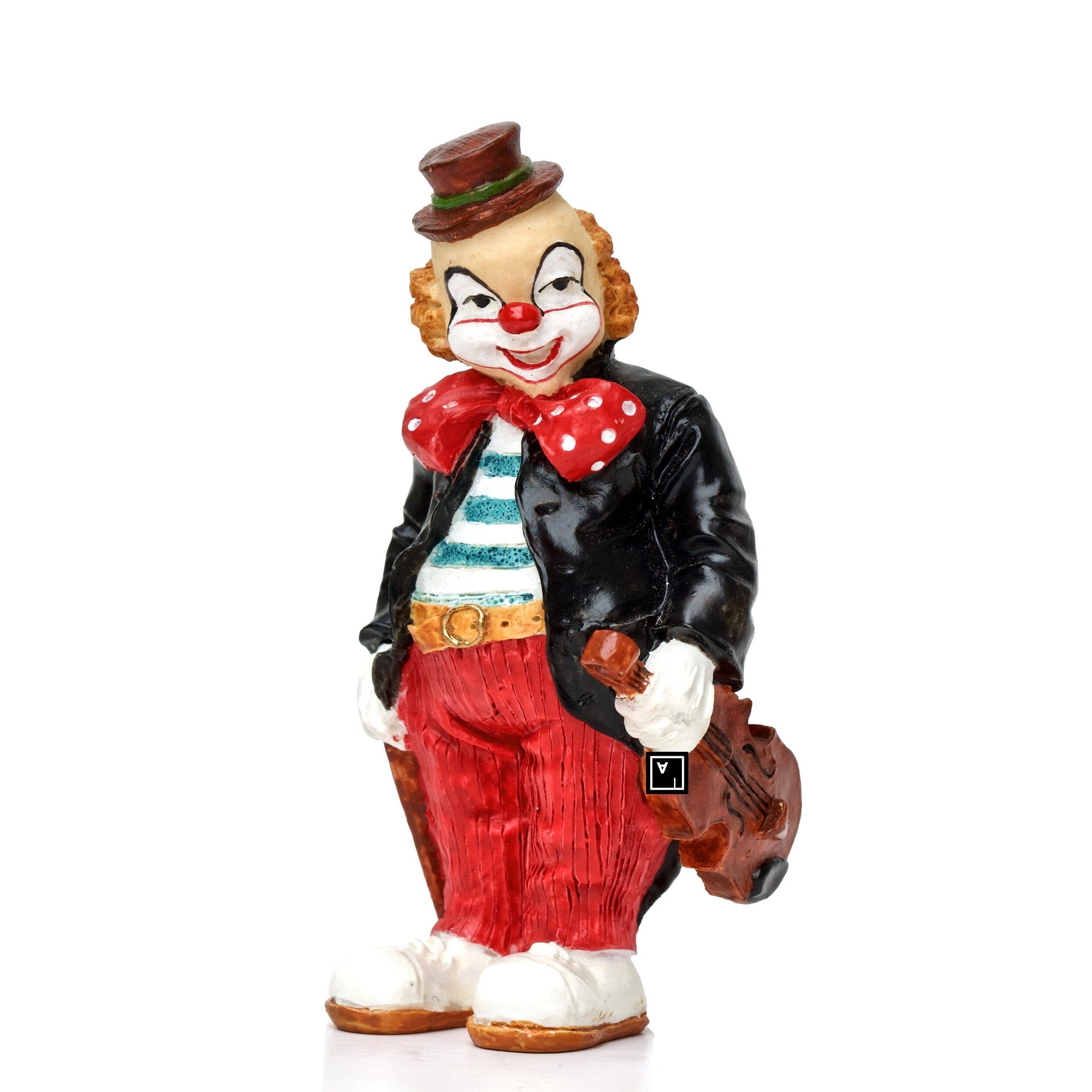 Musical Clowns Figurine: Veronese Design Bone Dust Bronze Statue