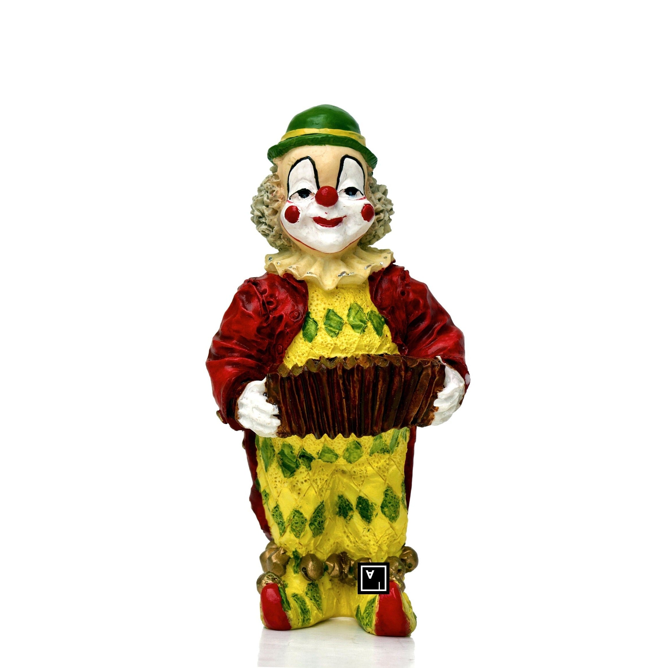 Musical Clowns Figurine: Veronese Design Bone Dust Bronze Statue