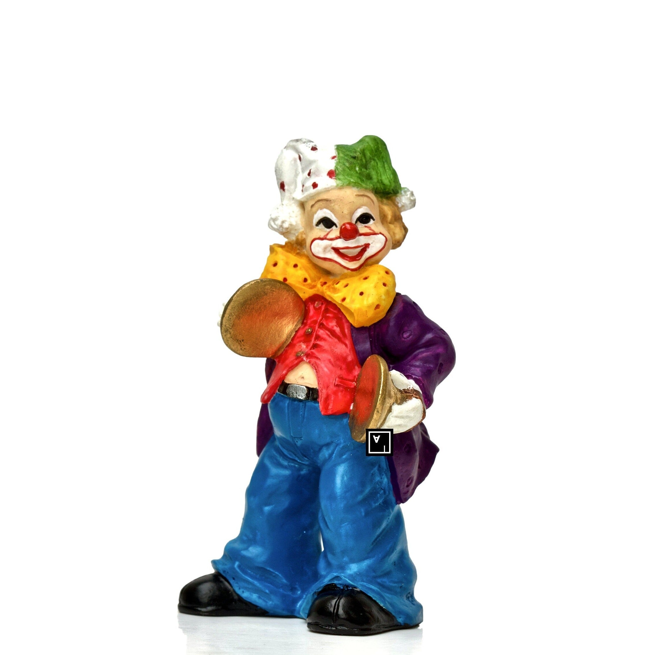 Musical Clowns Figurine: Veronese Design Bone Dust Bronze Statue