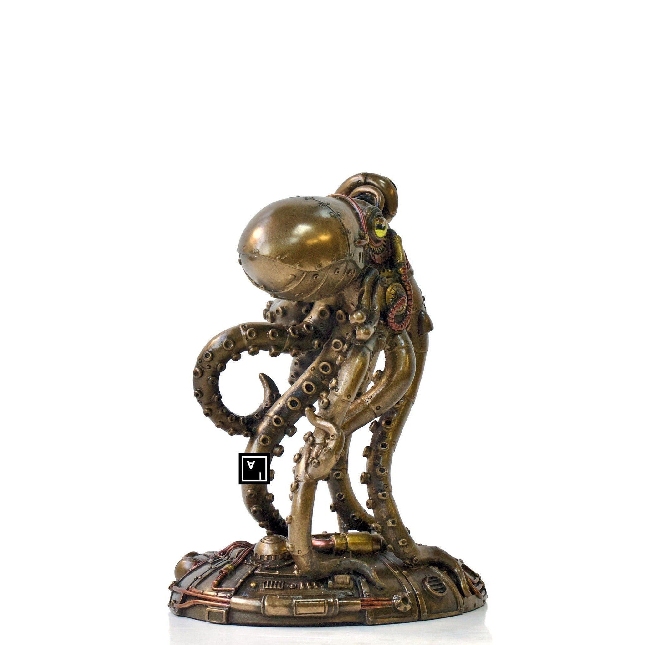 Steampunk Seabed Hiker Octopus Statue.