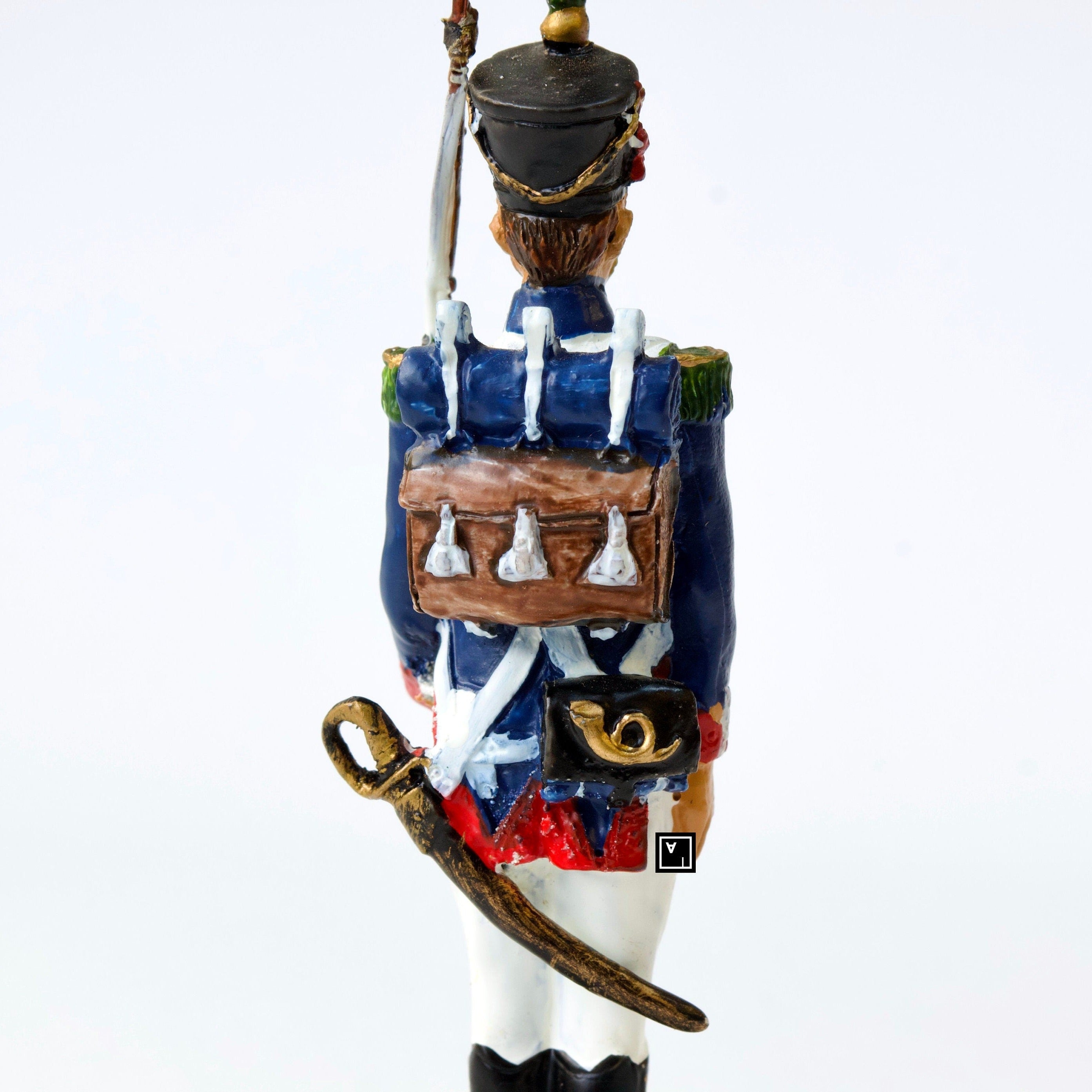 Pewter Napoleon's Grande Armée Figurine: Hand Painted French Soldier