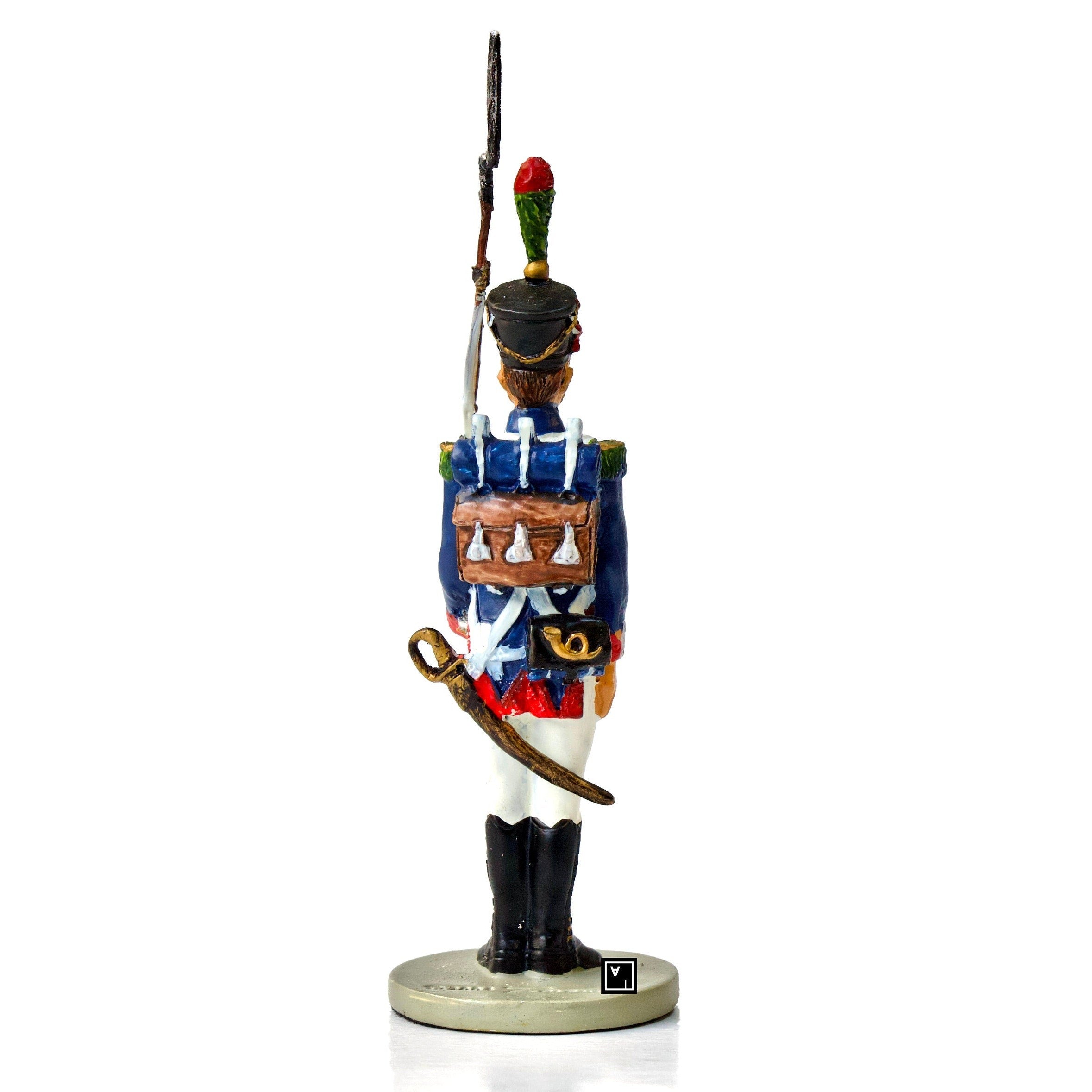 Pewter Napoleon's Grande Armée Figurine: Hand Painted French Soldier