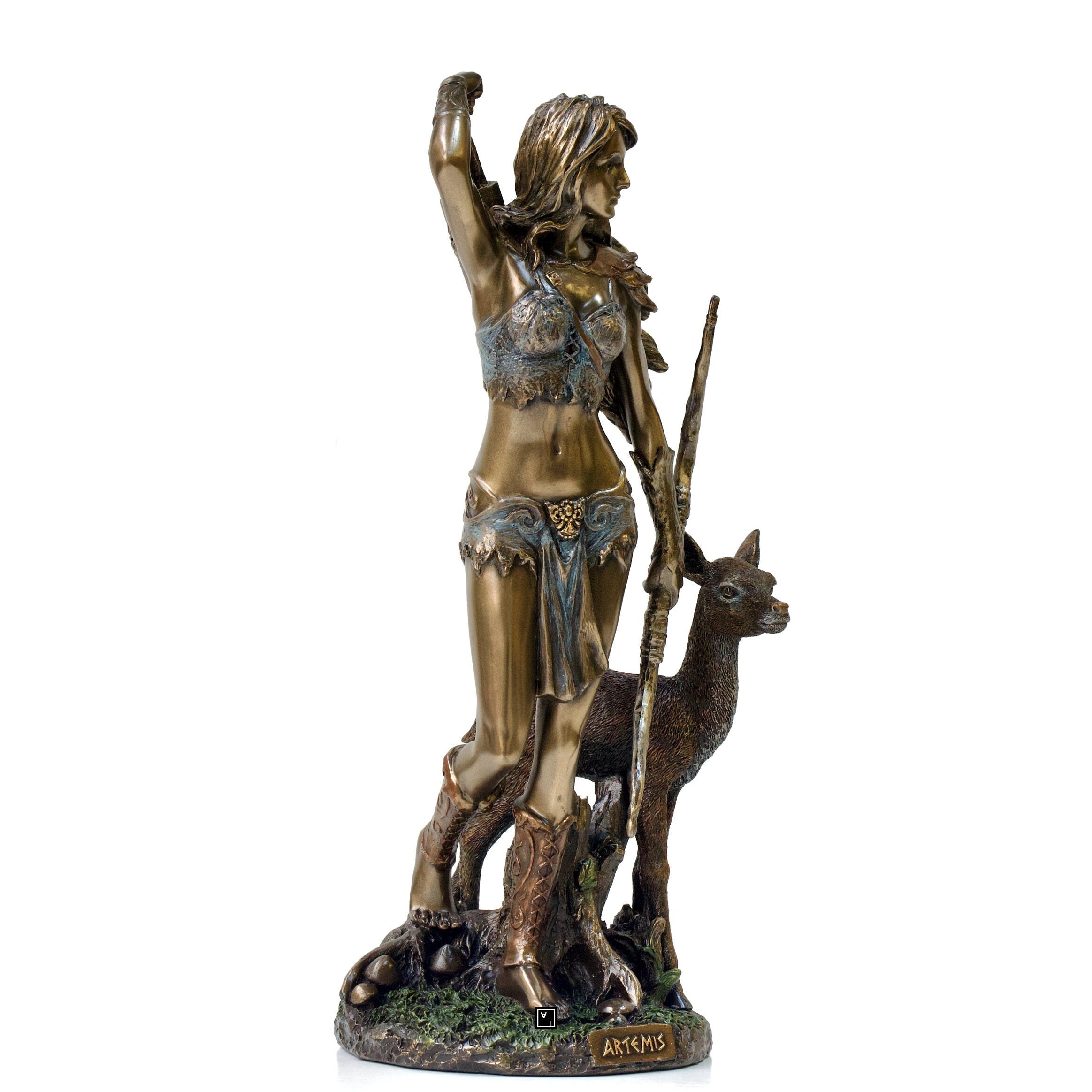 Artemis Statue Figurine 24.5 cm Bronzed Statue
