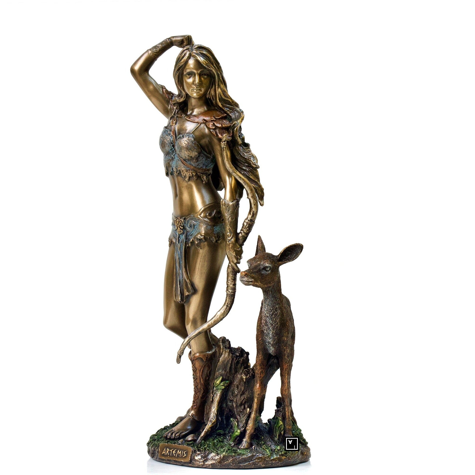 Artemis Statue Figurine 24.5 cm Bronzed Statue