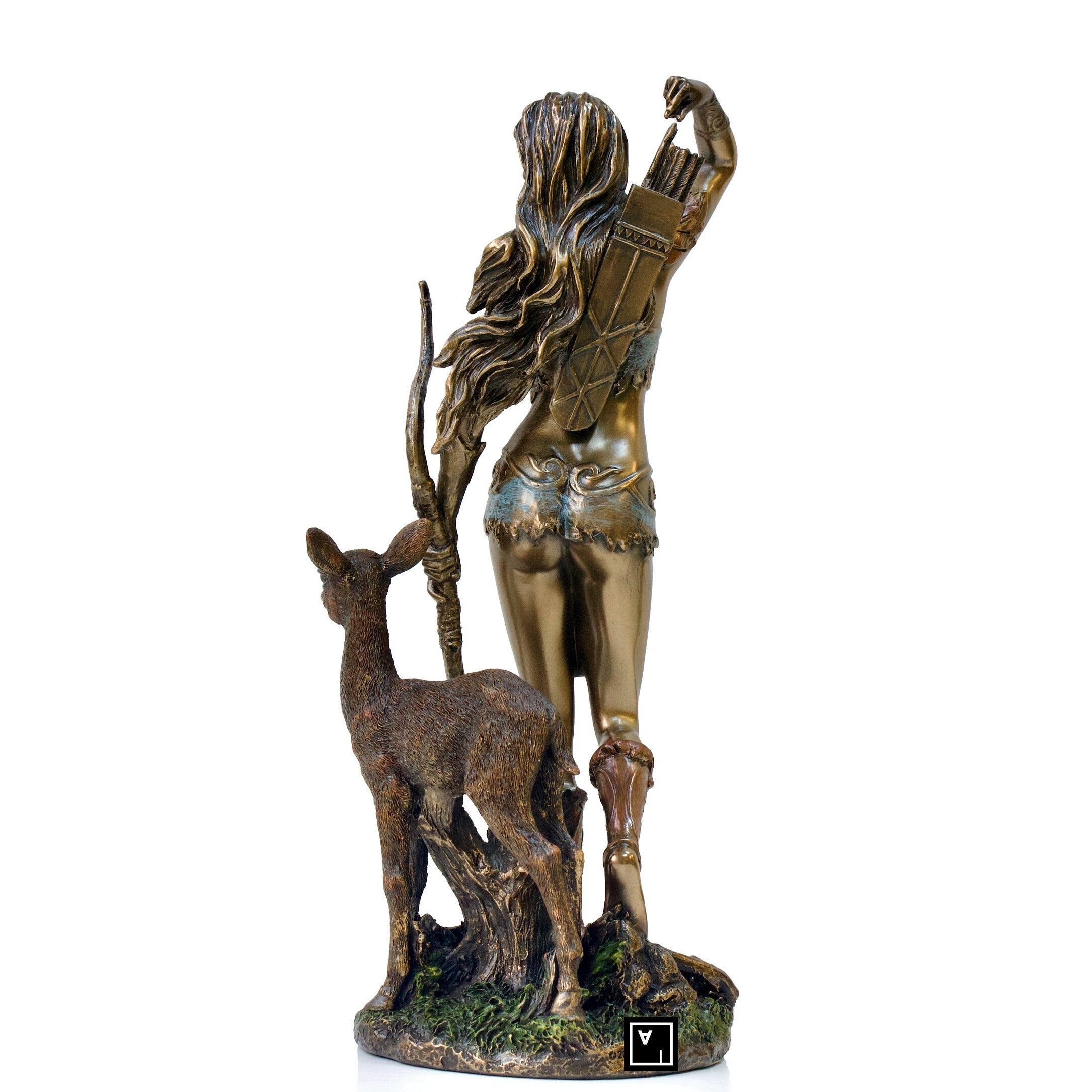Artemis Statue Figurine 24.5 cm Bronzed Statue