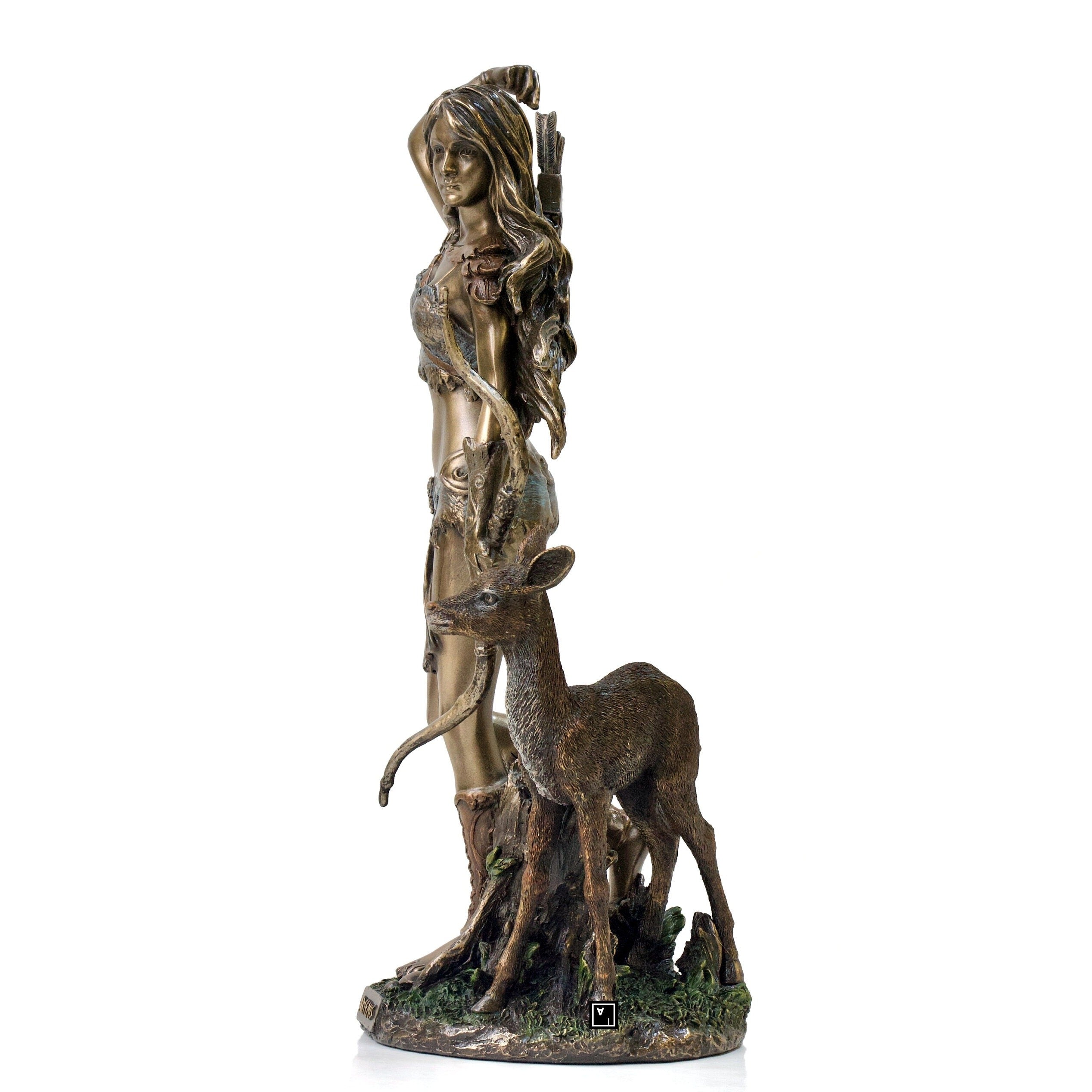 Artemis Statue Figurine 24.5 cm Bronzed Statue