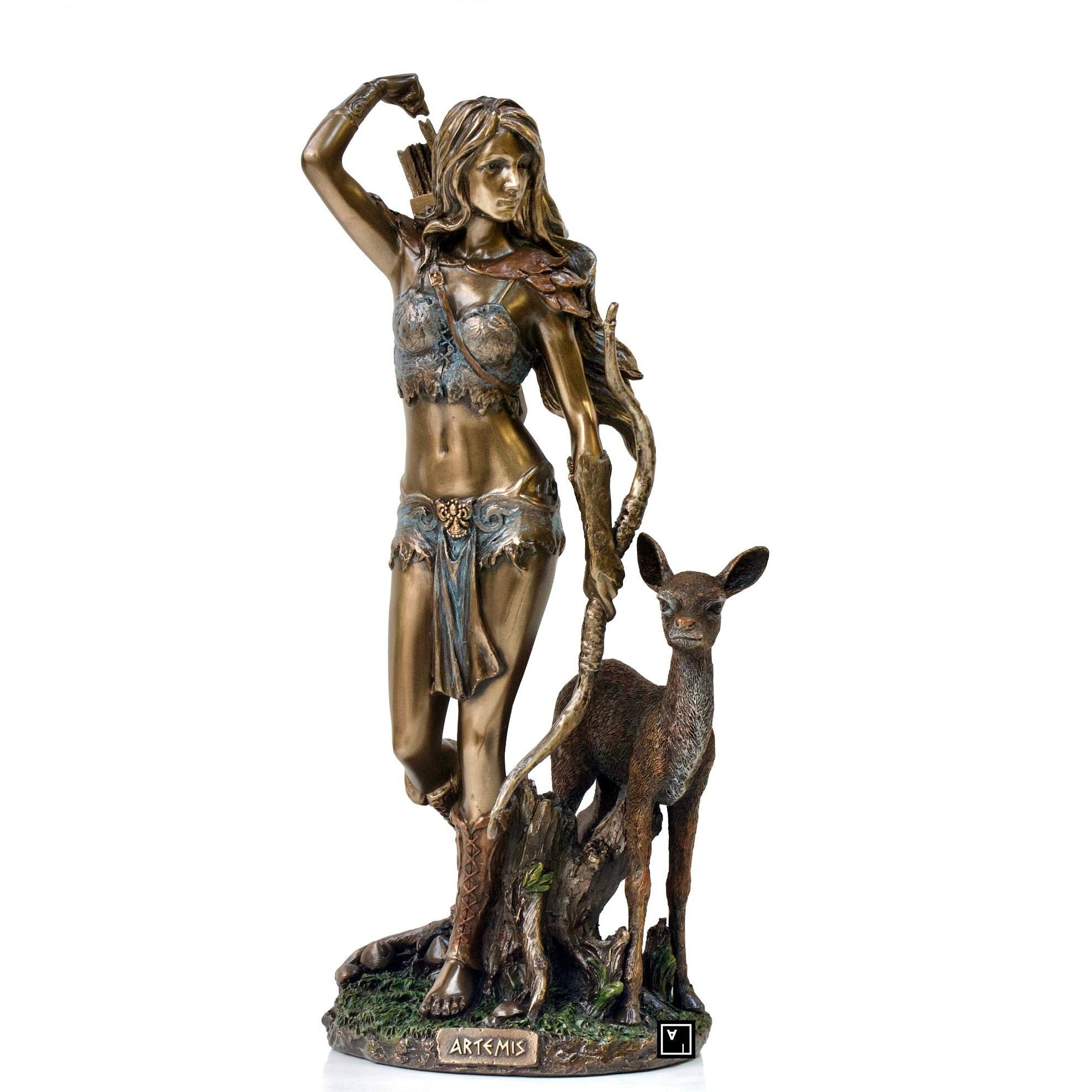 Artemis Statue Figurine 24.5 cm Bronzed Statue