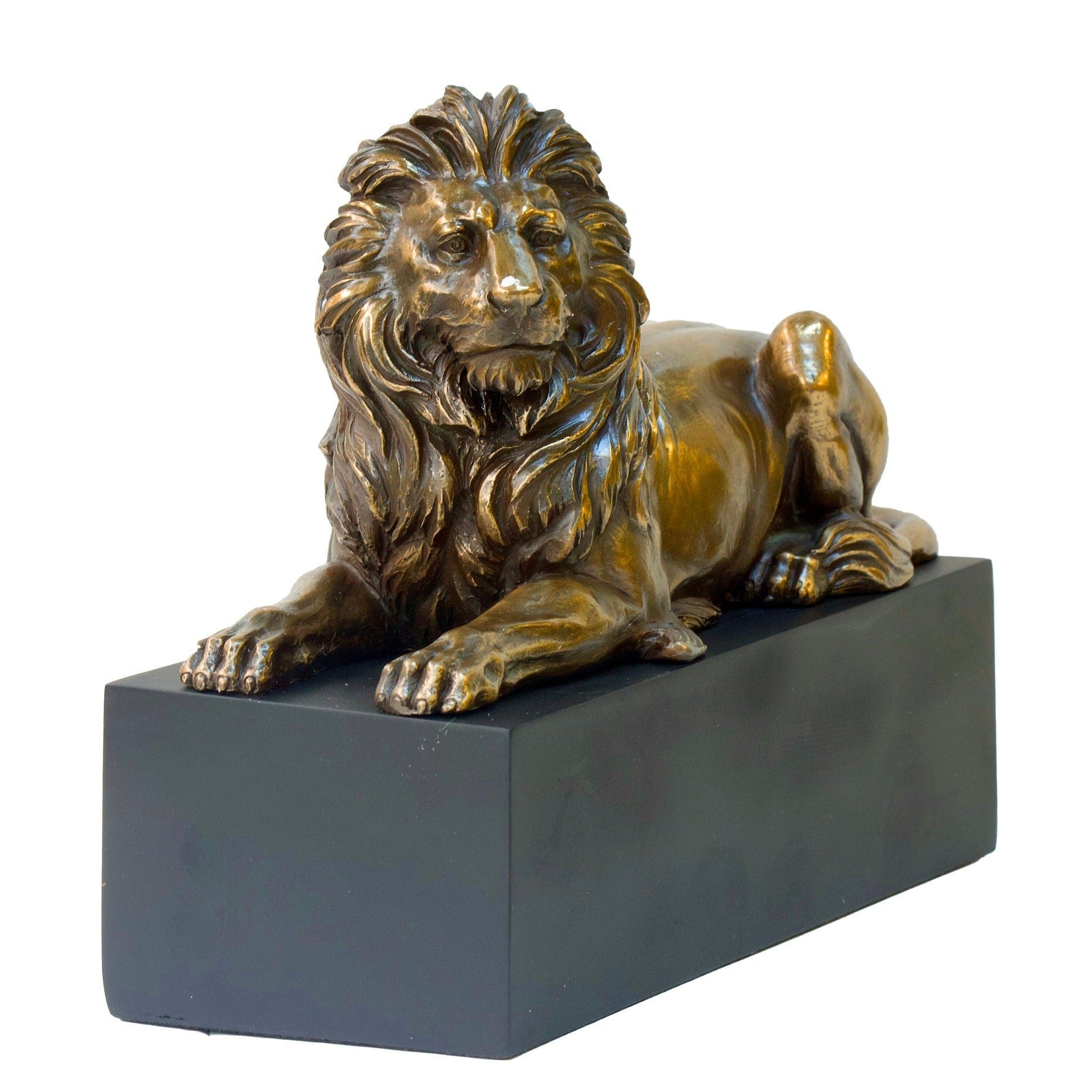 Bronzed Lion Statue