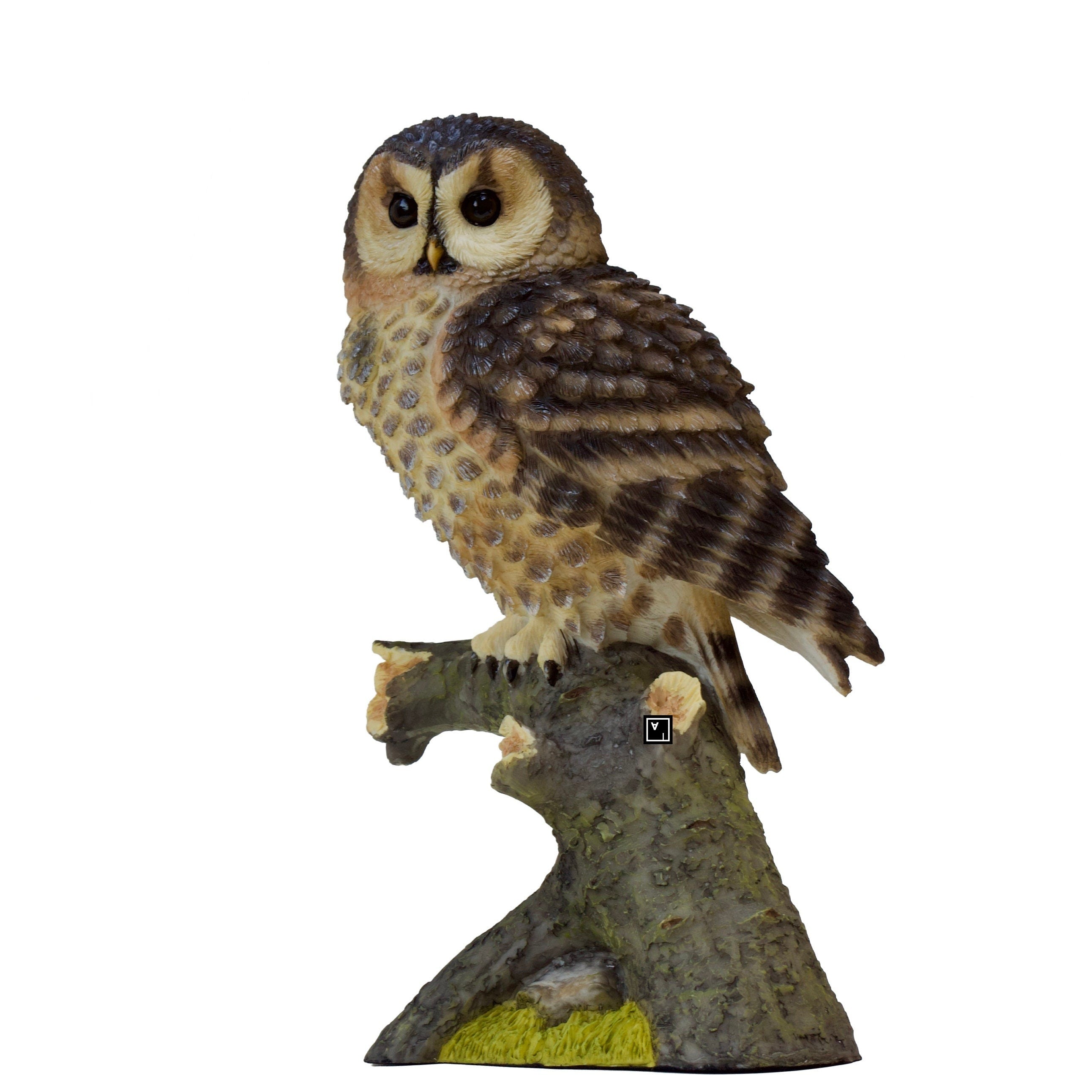Handpainted Owl on Branch Figurine - Veronese Design