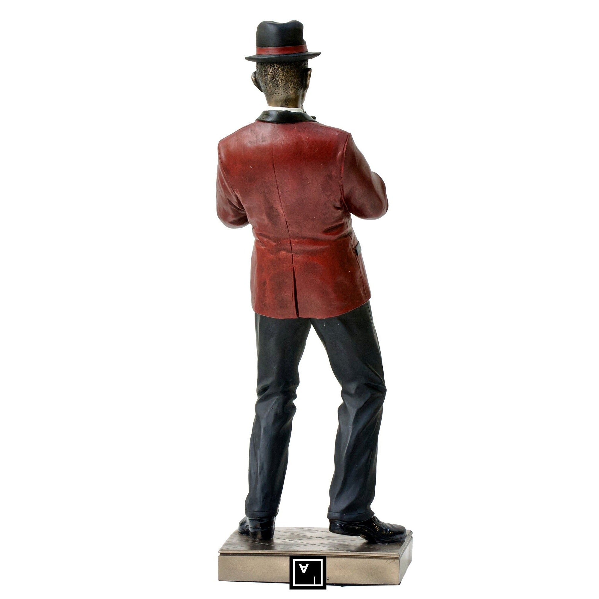 Veronese Jazz Clarinet Player Figurine: Bronze Resin Statue