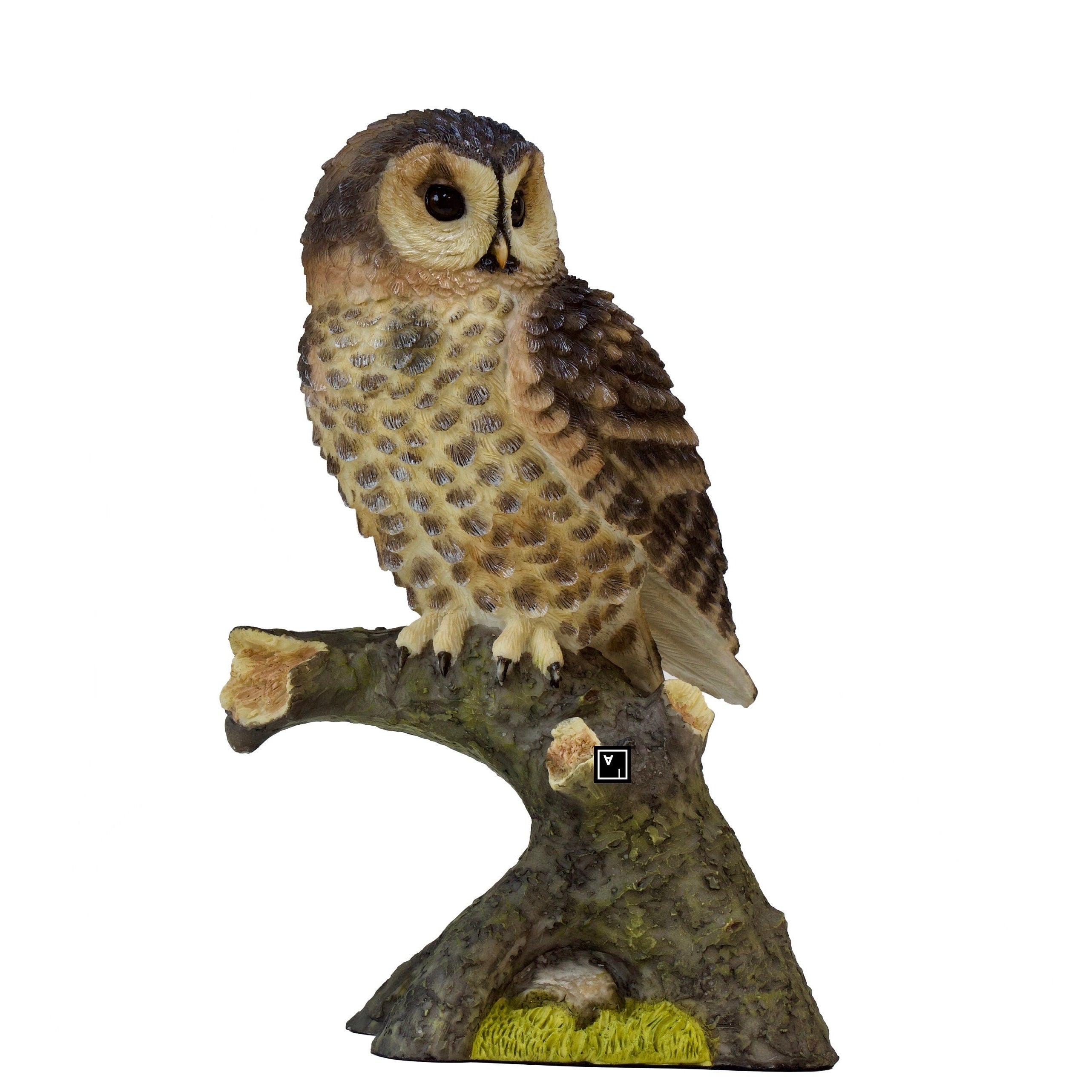 Handpainted Owl on Branch Figurine - Veronese Design