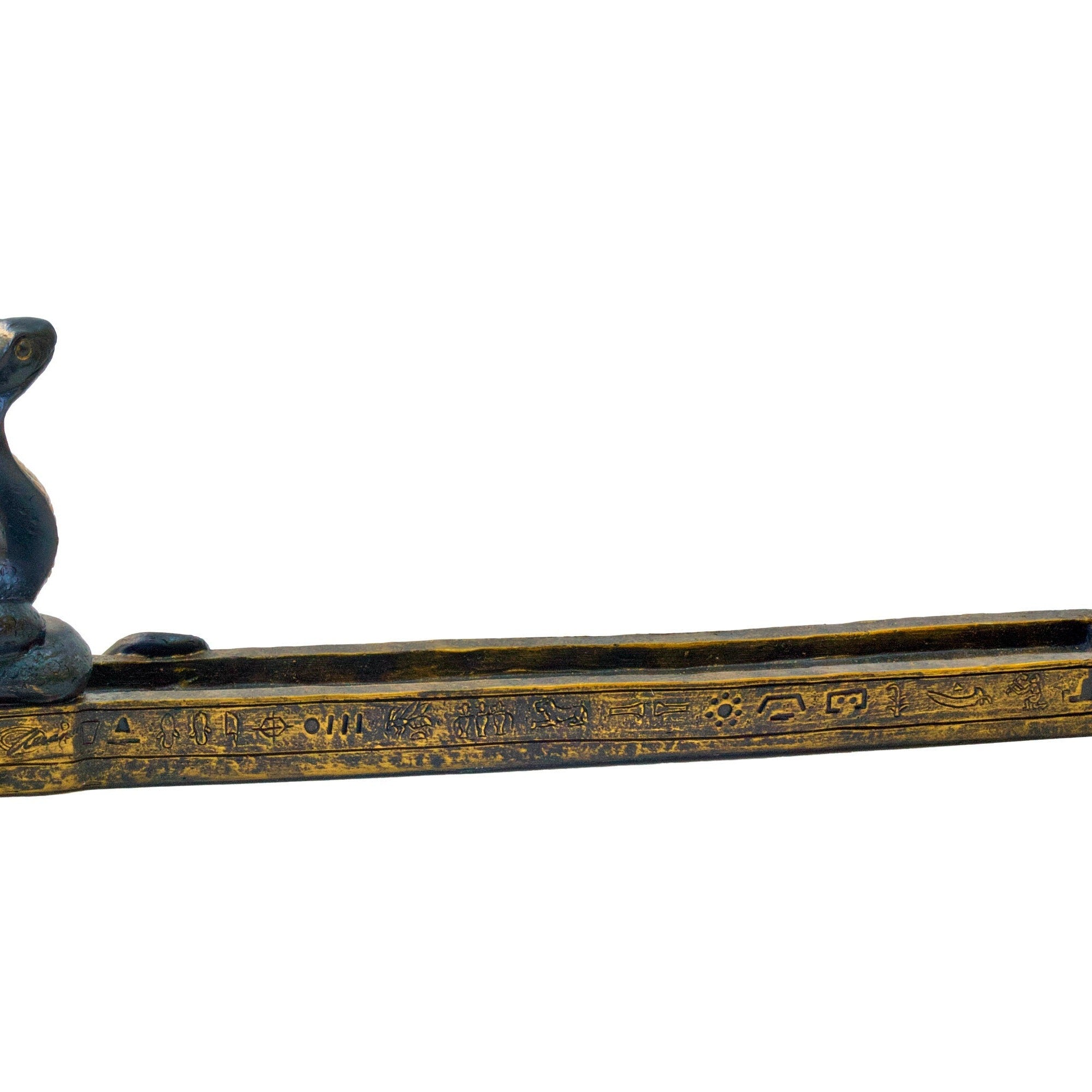 Resin Cobra Incense Stick Holder: Handpainted Decor