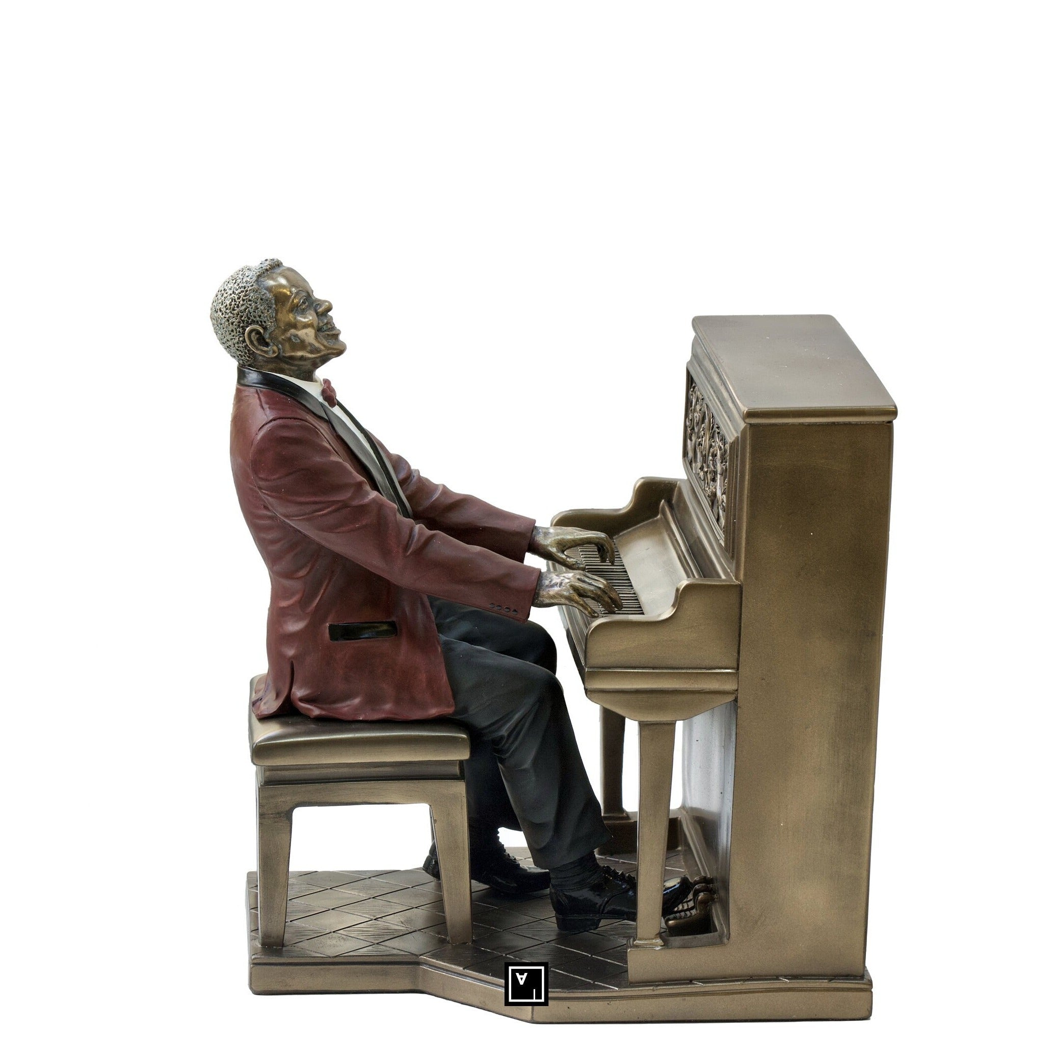 Musician Figurine. Jazz Band Pianist Statue.