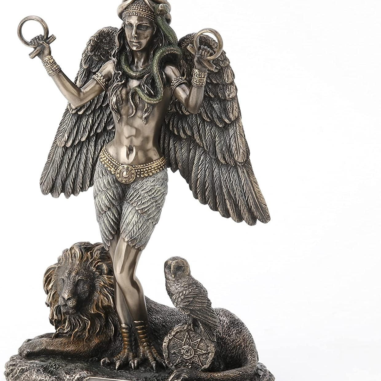 Ishtar Statue: Mesopotamian Goddess of Love and Power, Cold Cast Bronze
