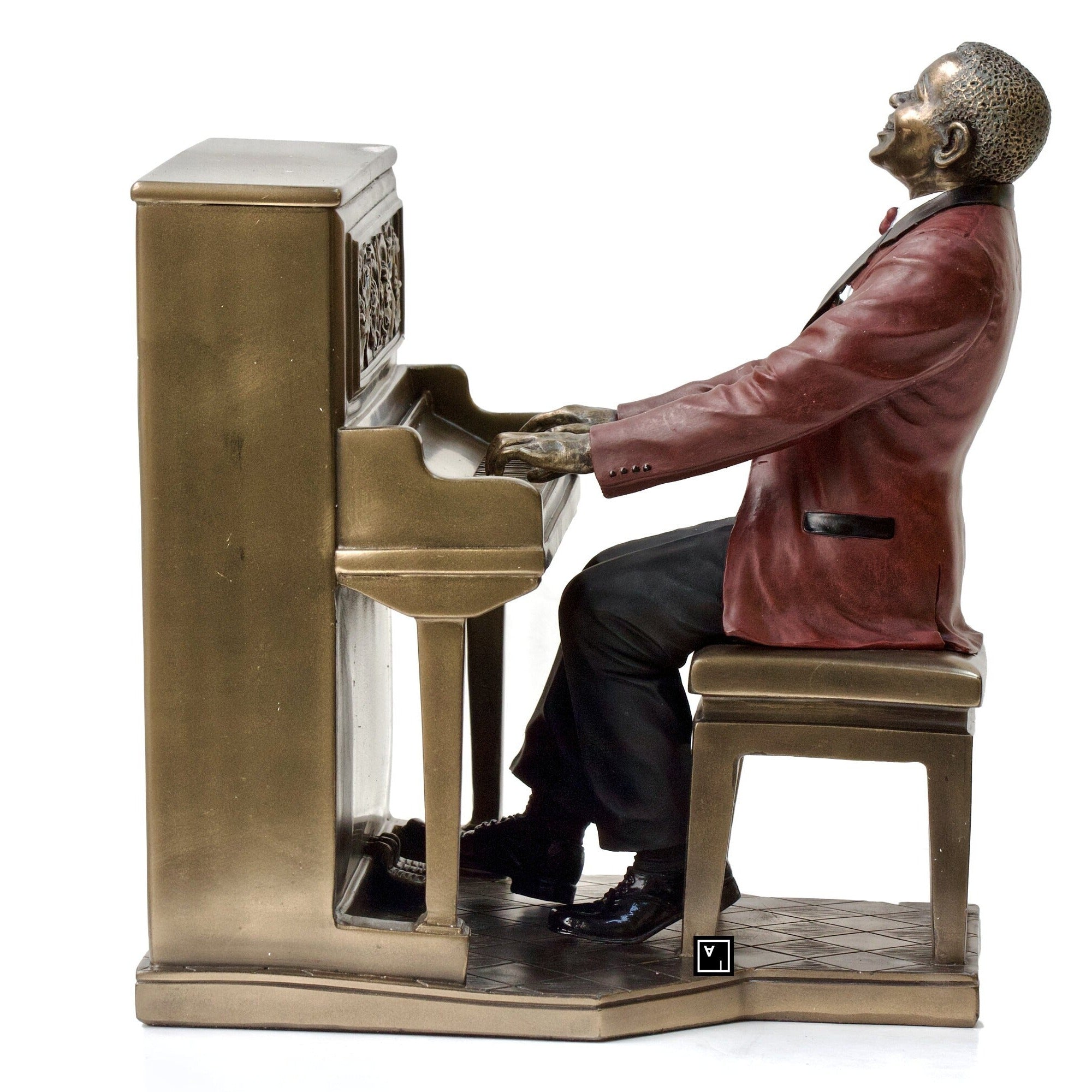 Musician Figurine. Jazz Band Pianist Statue.