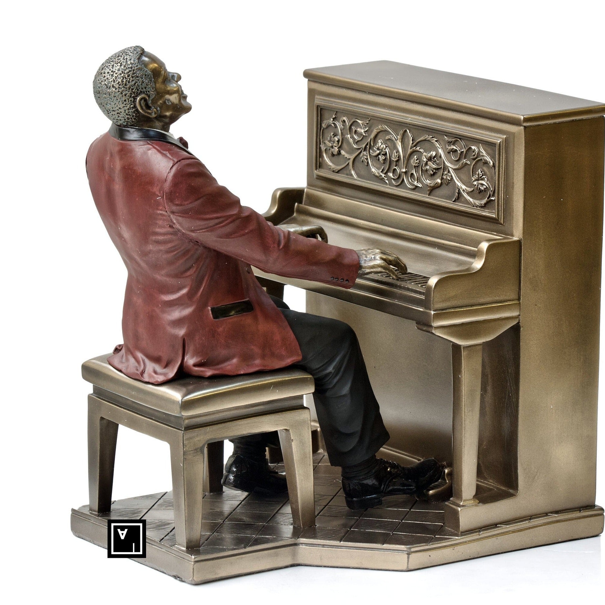 Musician Figurine. Jazz Band Pianist Statue.
