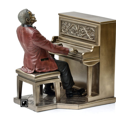 Musician Figurine. Jazz Band Pianist Statue.